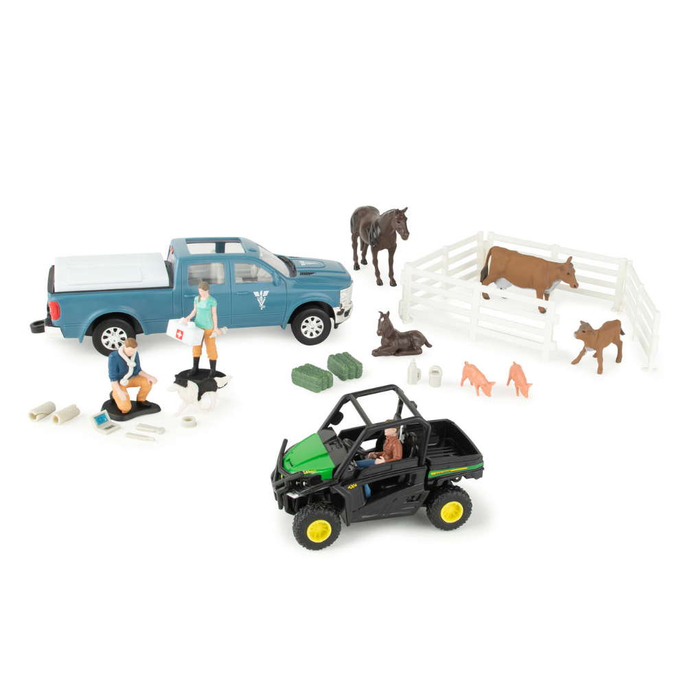 John Deere 1:32 On the Farm Vet Set-JOHN DEERE-Little Giant Kidz