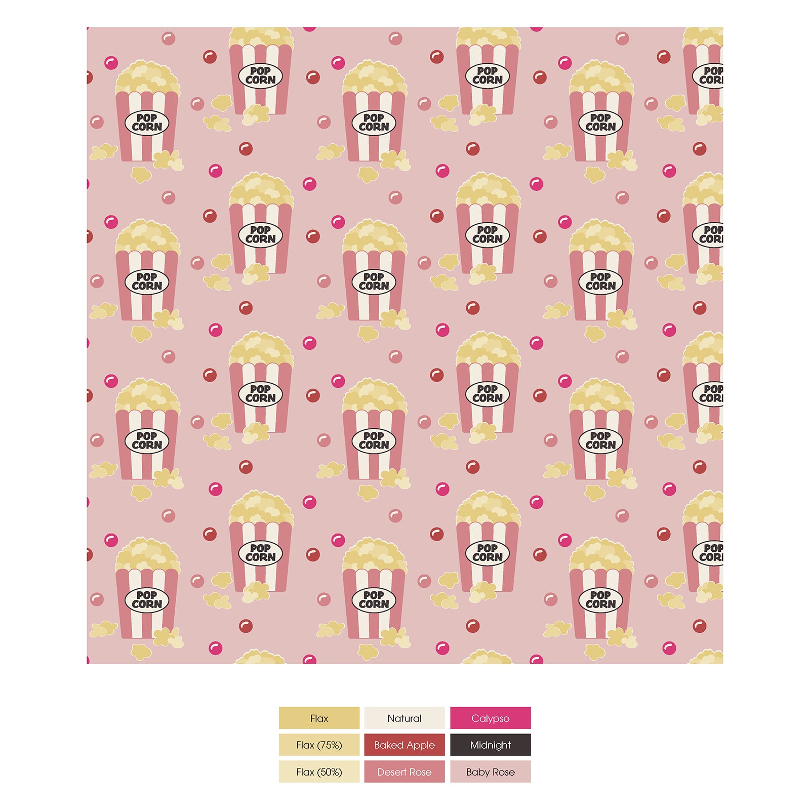 Kickee Pants Long Sleeve Pajama Set - Baby Rose Movie Night-KICKEE PANTS-Little Giant Kidz