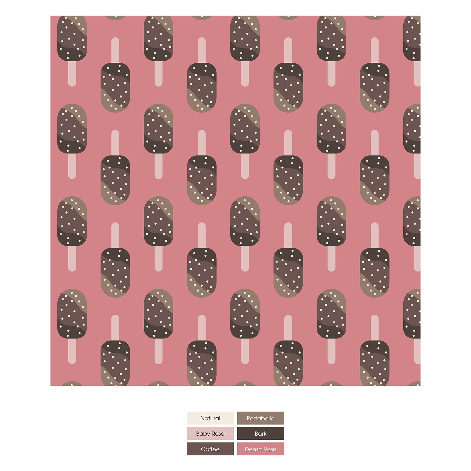 Kickee Pants Long Sleeve Pajama Set - Desert Rose Ice Cream Bars-KICKEE PANTS-Little Giant Kidz