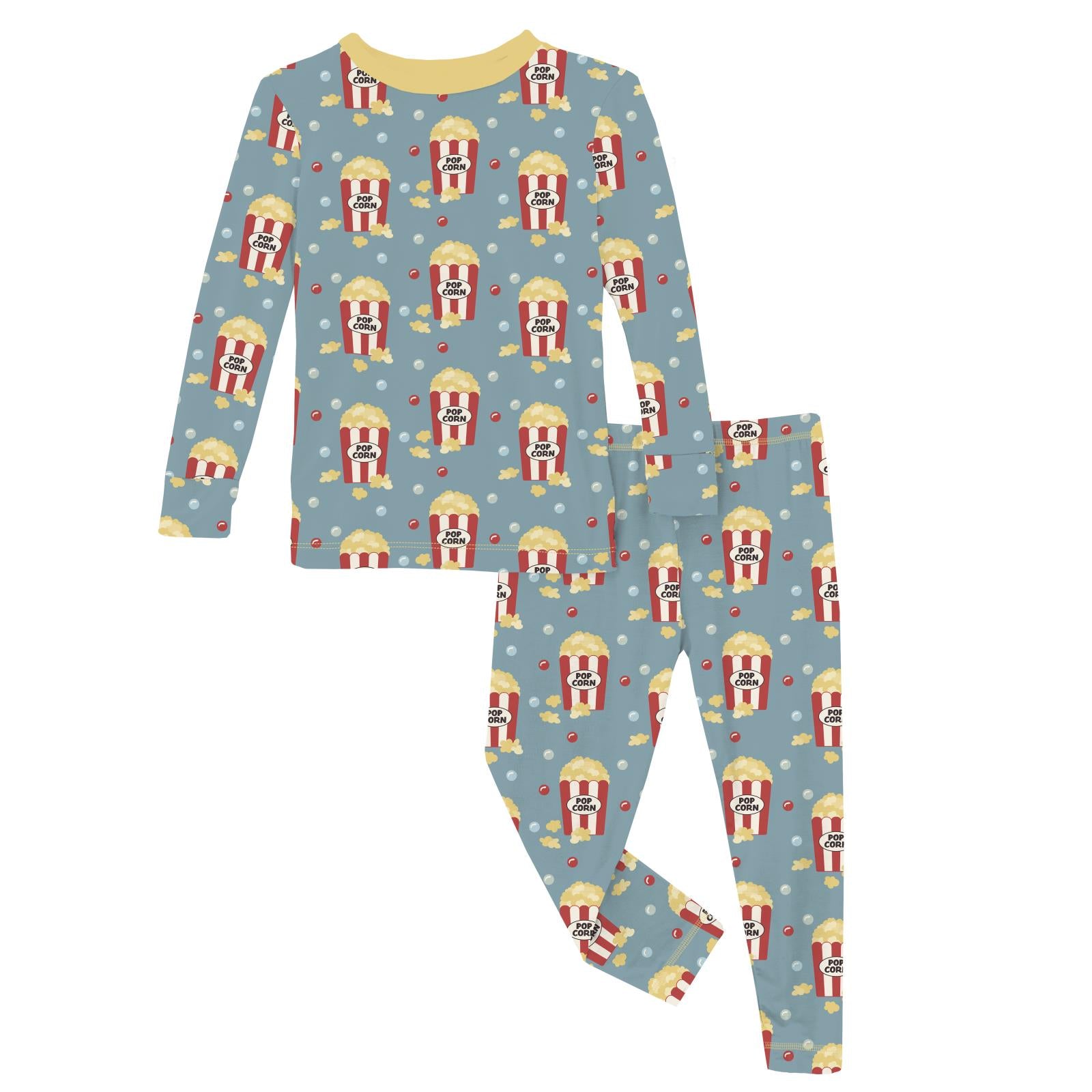 Kickee Pants Long Sleeve Pajama Set - Stormy Sea Movie Night-KICKEE PANTS-Little Giant Kidz