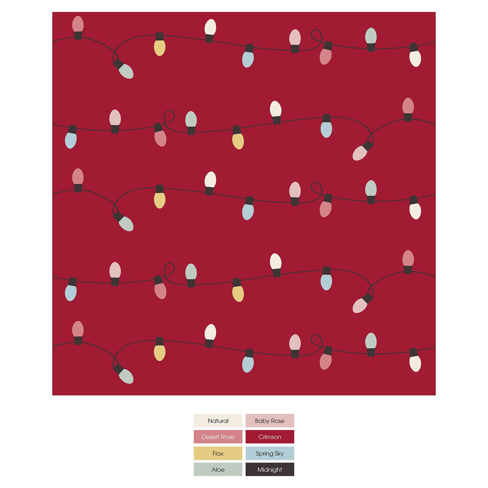 Kickee Pants Ruffle Footie with 2 Way Zipper- Crimson Holiday Lights-KICKEE PANTS-Little Giant Kidz