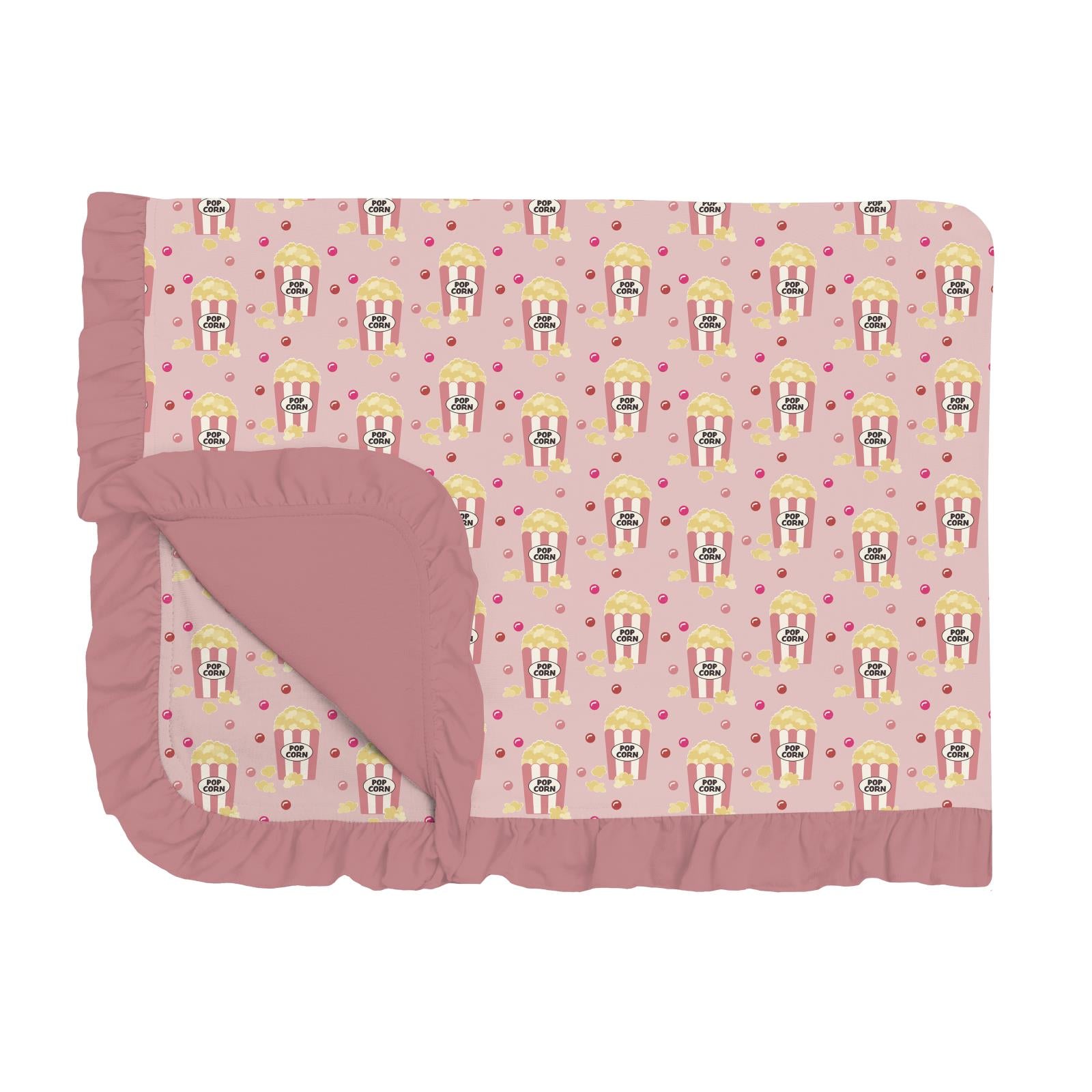 Kickee Pants Ruffle Toddler Blanket- Baby Rose Movie Night-KICKEE PANTS-Little Giant Kidz