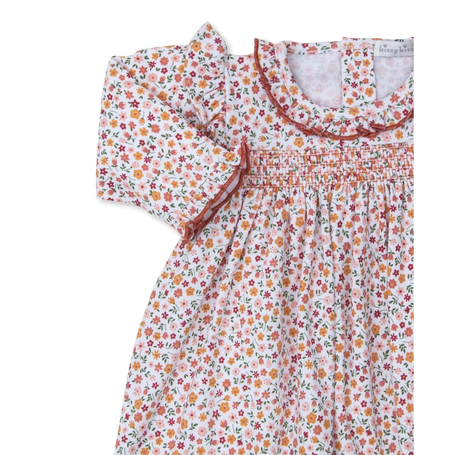 Kissy Love Autumn Blossoms Smocked Dress Set-Kissy Kissy-Little Giant Kidz