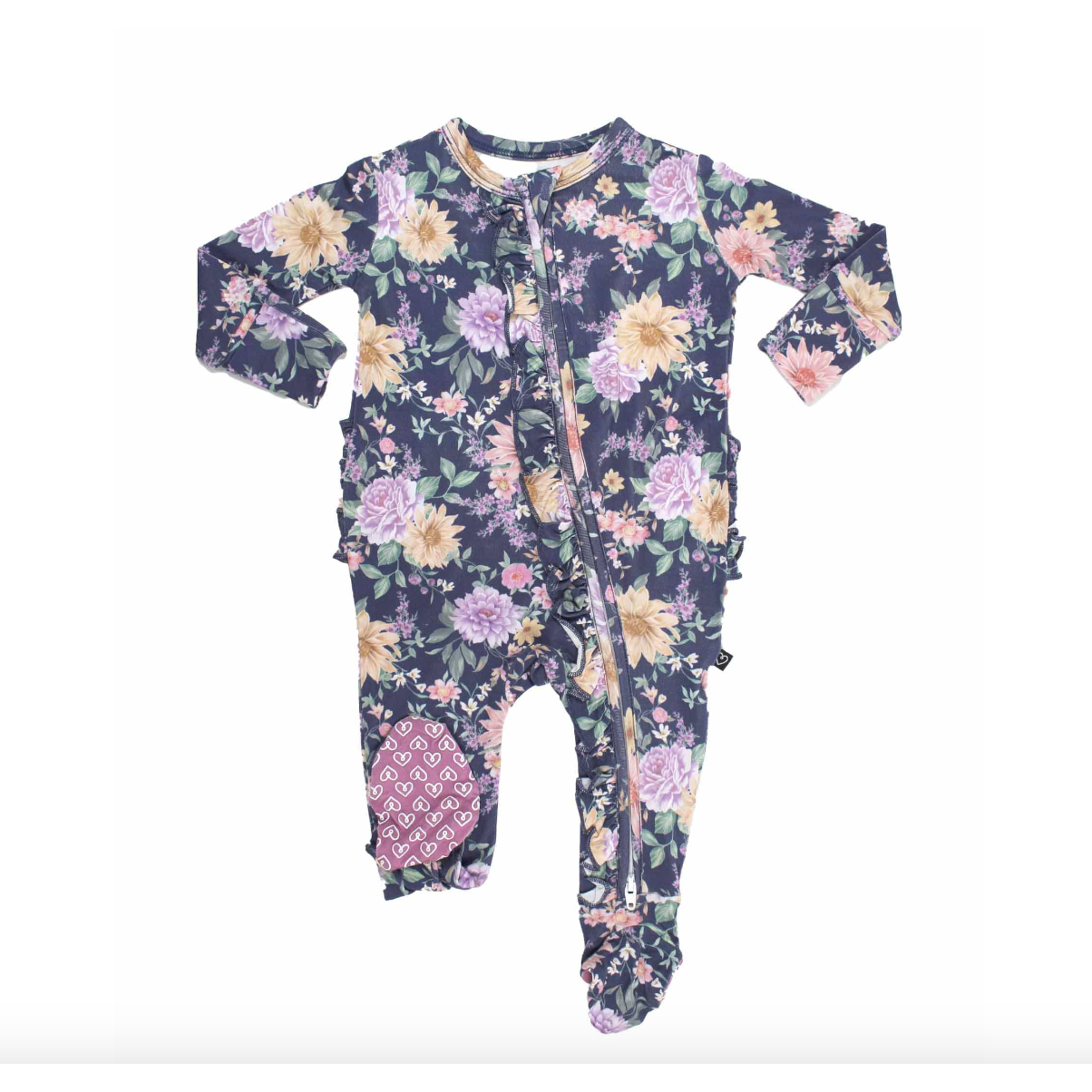 LEV Baby Anna Ruffled Zippered Footie-LEV Baby-Little Giant Kidz