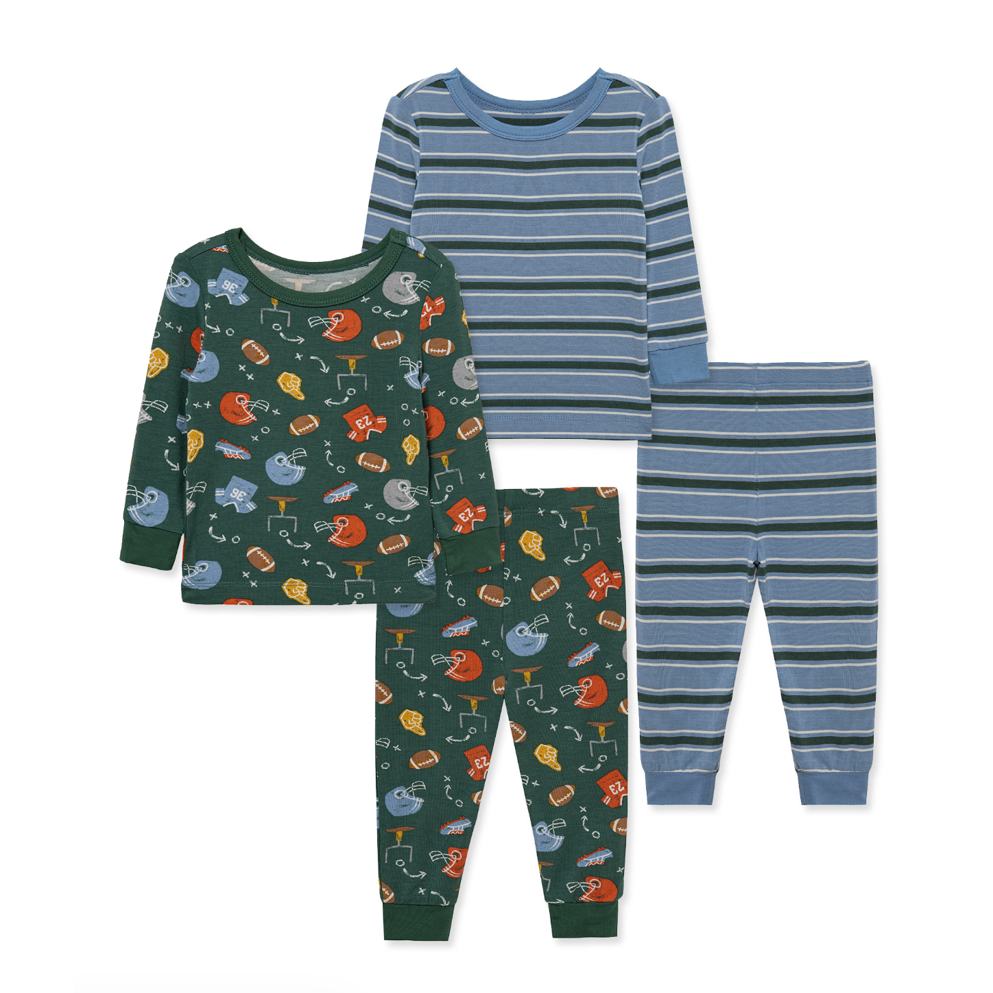 LITTLE ME Football 4Pc Bamboo PJ-LITTLE ME-Little Giant Kidz