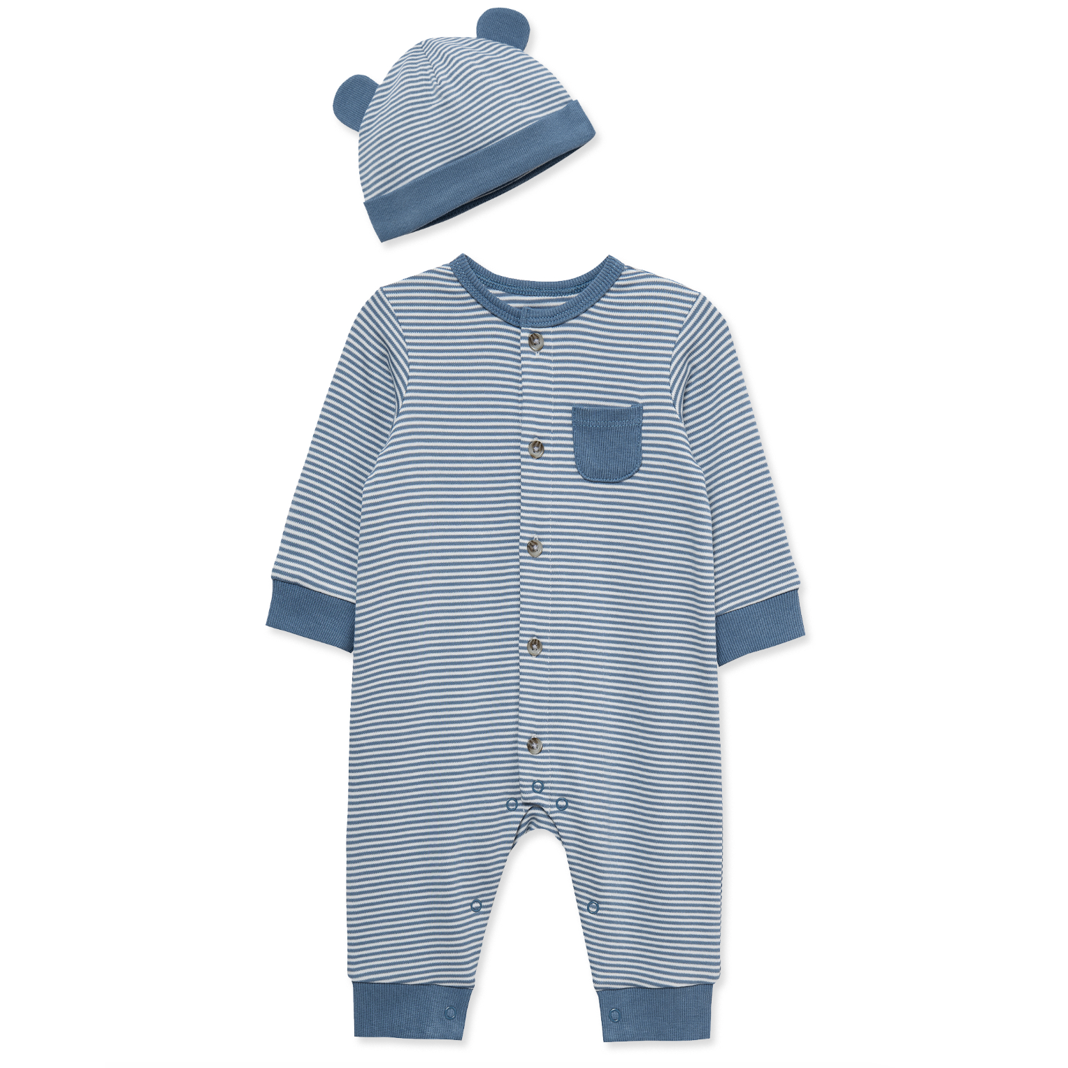 LITTLE ME Navy Coverall-Hat-LITTLE ME-Little Giant Kidz
