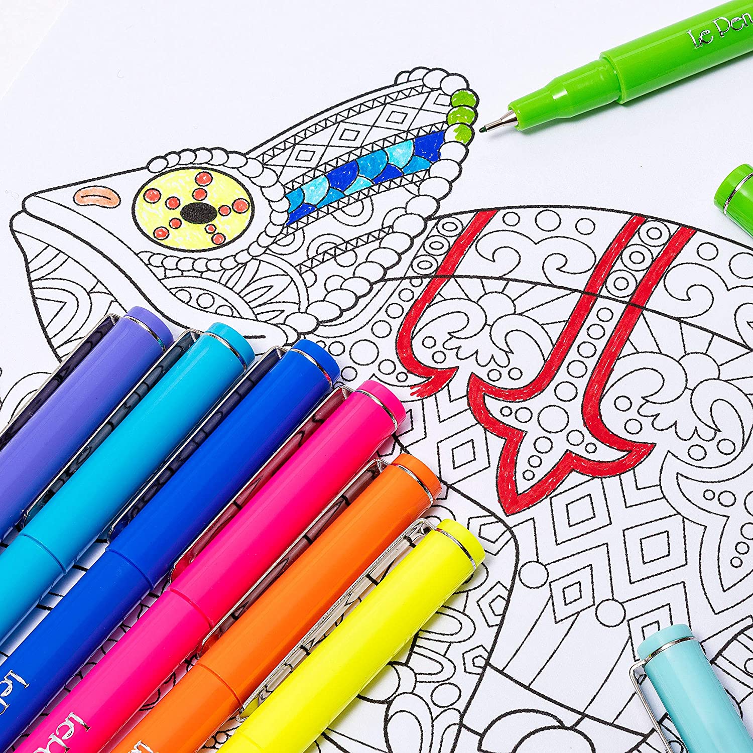 Le Pens Multicolor Set - 0.3mm Fine Point Pens - Smudge Proof Ink - 30 Count - Basic, Neon and Pastel Colors-Montrose Colors, Inc.-Little Giant Kidz
