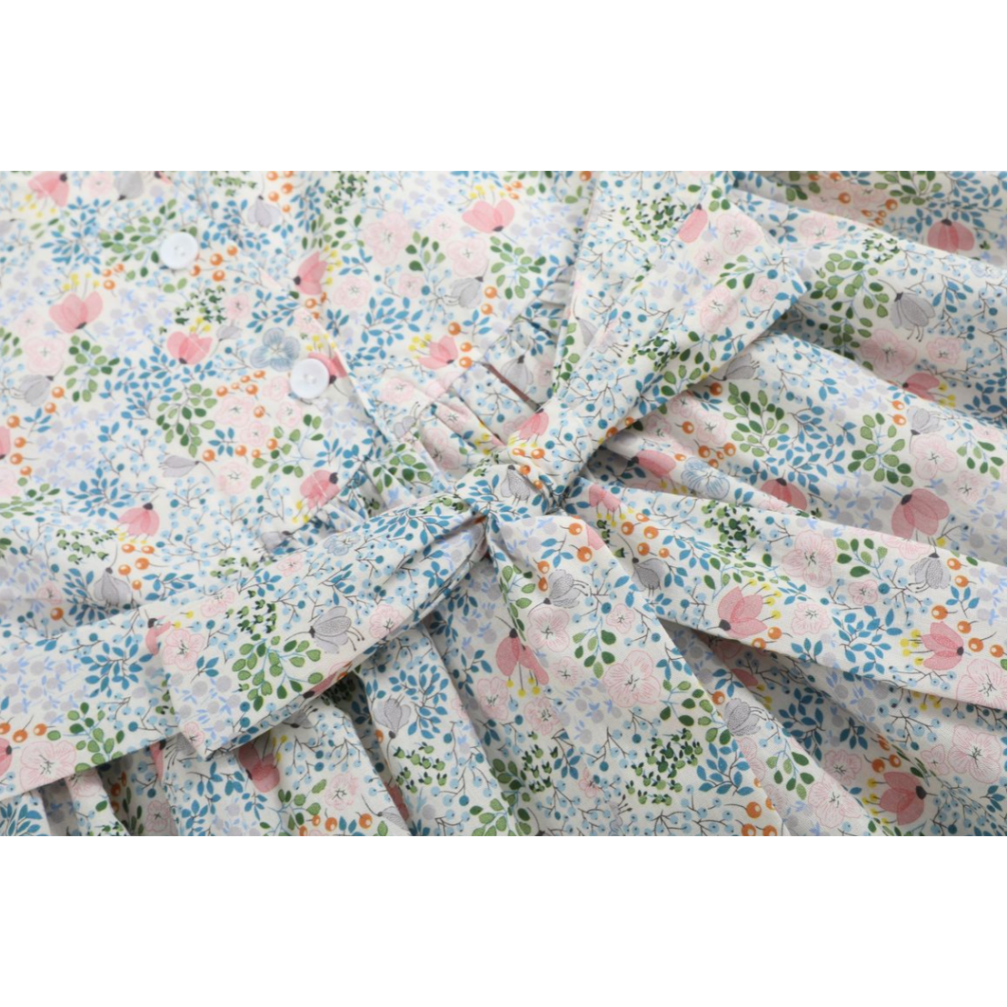 Lil Cactus Smocked Flutter Dress- Pink Floral-Lil Cactus-Little Giant Kidz