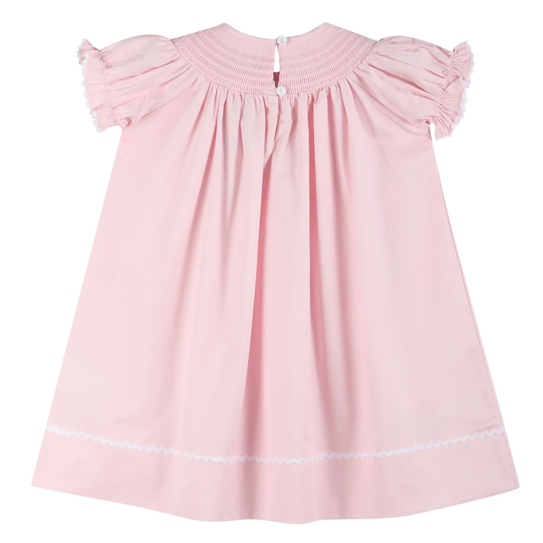 Lil Cactus Smocked Flutter Dress- Pink and White-Lil Cactus-Little Giant Kidz