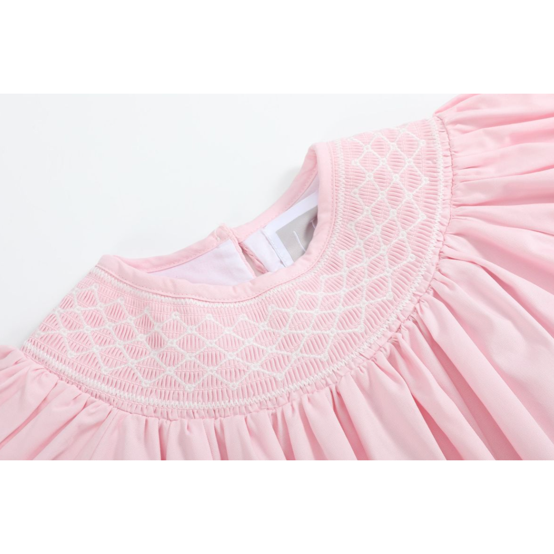 Lil Cactus Smocked Flutter Dress- Pink and White-Lil Cactus-Little Giant Kidz