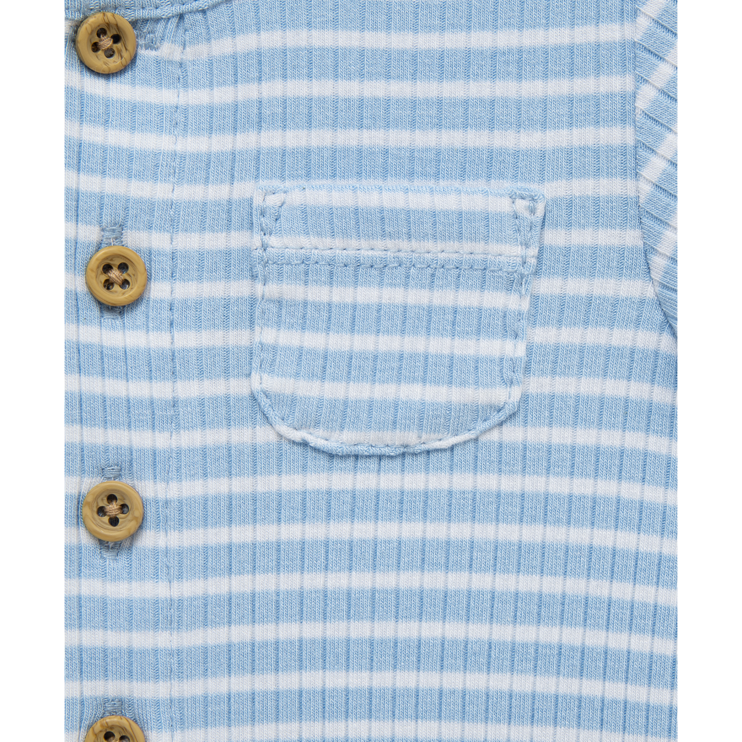 Little Me Blue and White Stripe Romper-LITTLE ME-Little Giant Kidz