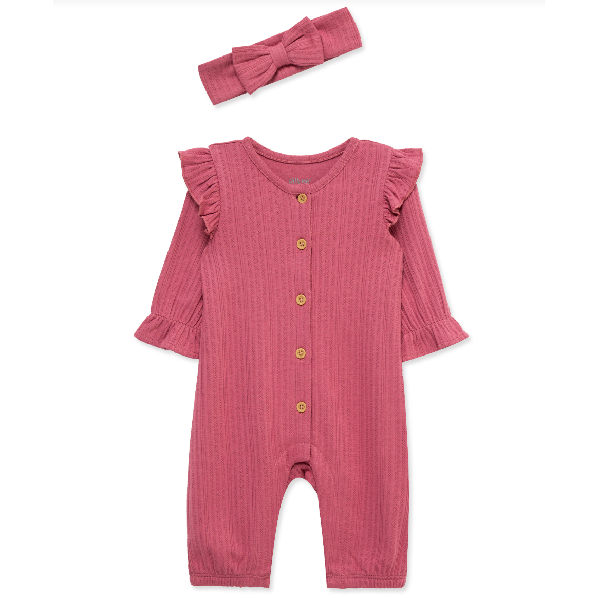 Little Me Jumpsuit- Rose-LITTLE ME-Little Giant Kidz