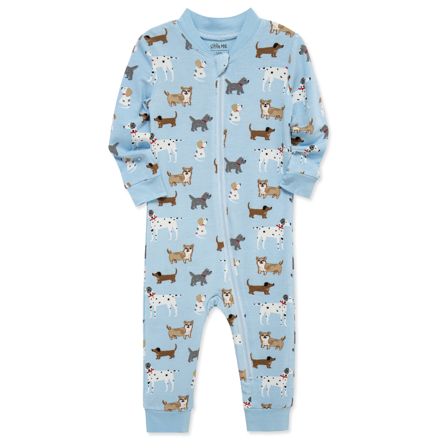 Little Me Puppy Zip Front Coverall-LITTLE ME-Little Giant Kidz
