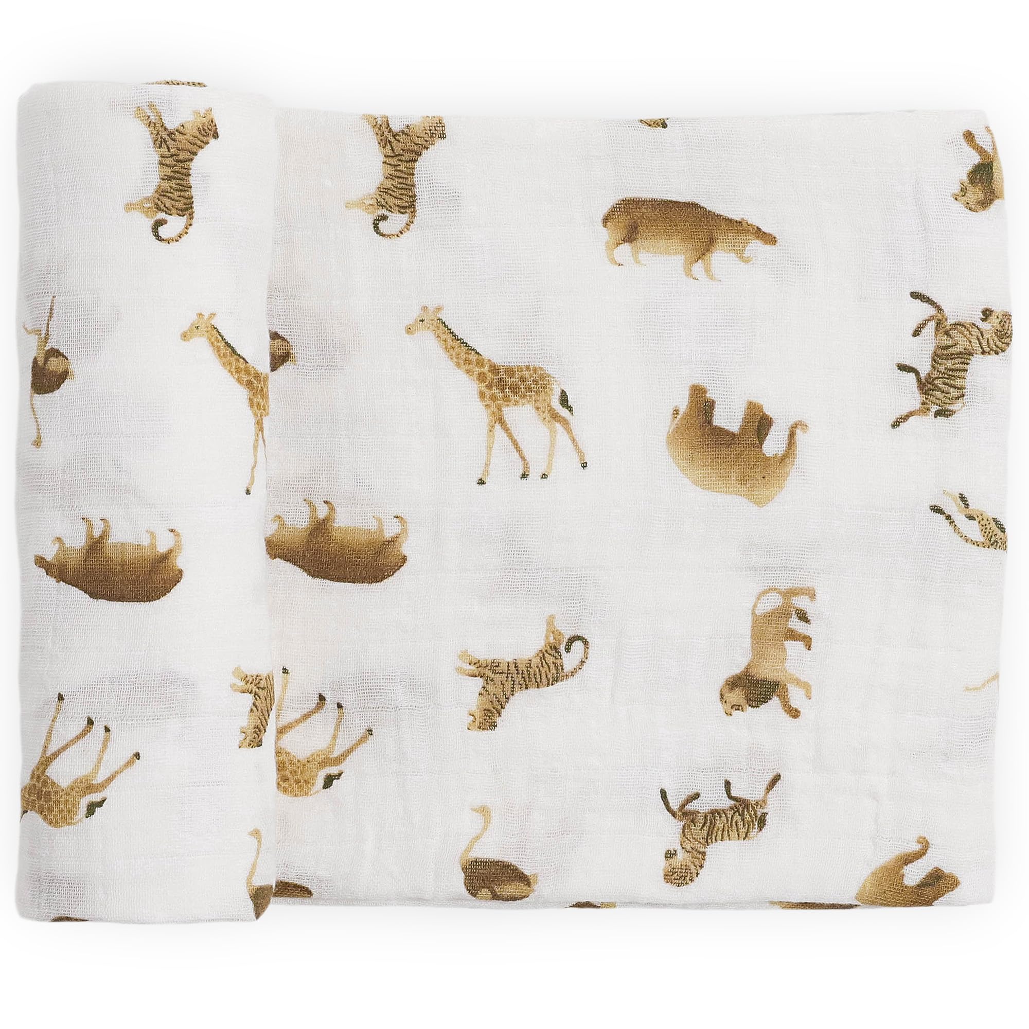 Little Unicorn Cotton Muslin Swaddle Blanket - Animal Crackers-LITTLE UNICORN-Little Giant Kidz