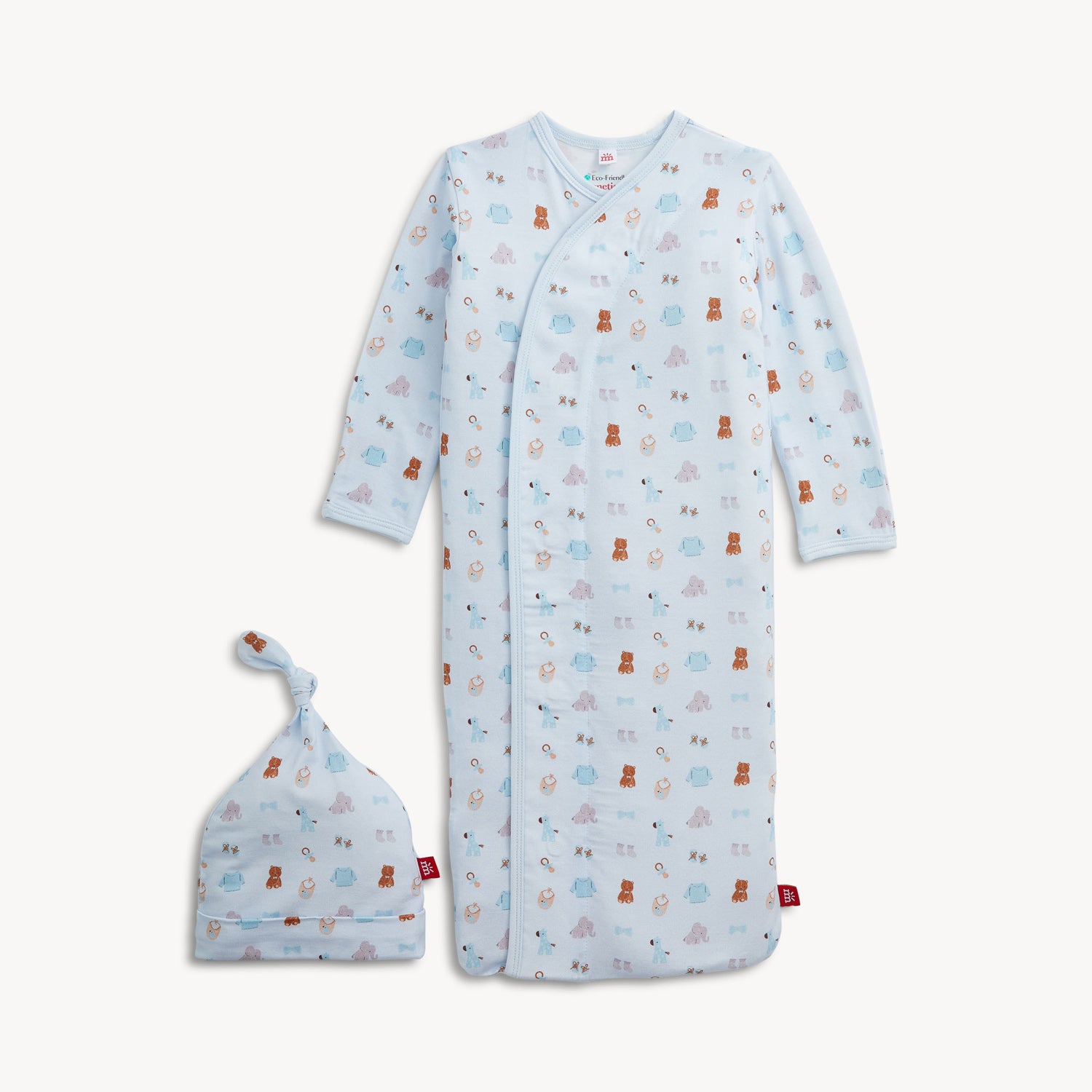 MAGNETIC ME Nursery Nostalgia Blue Modal Gown + Hat Set-MAGNETIC ME-Little Giant Kidz