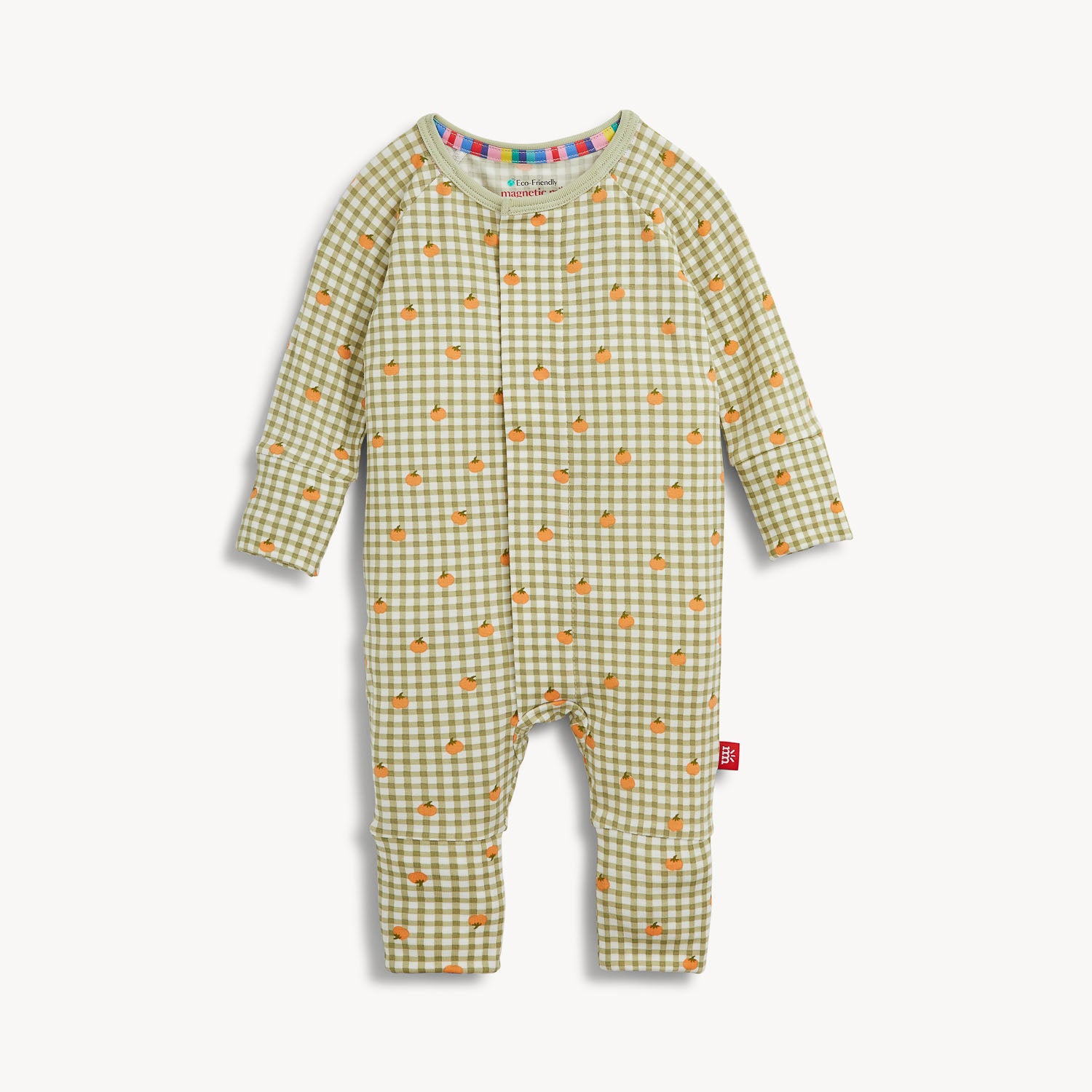 MAGNETIC ME Pumpkin Plaid Modal Conv Coverall-MAGNETIC ME-Little Giant Kidz