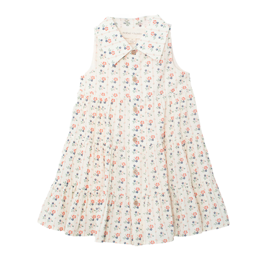 Mabel + Honey Adeladie Dress- Ivory-MABEL+HONEY-Little Giant Kidz