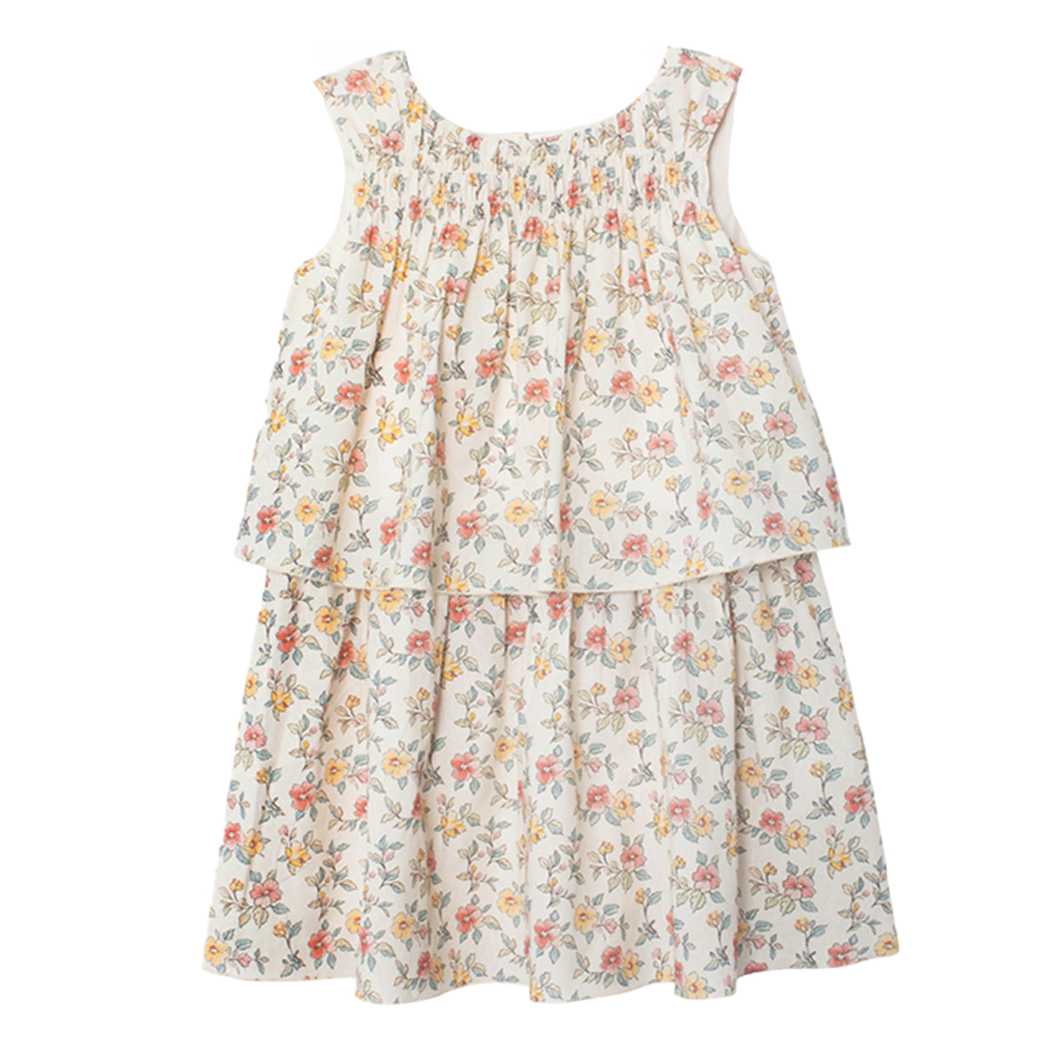 Mabel + Honey Audrey Dress- Ivory-MABEL+HONEY-Little Giant Kidz