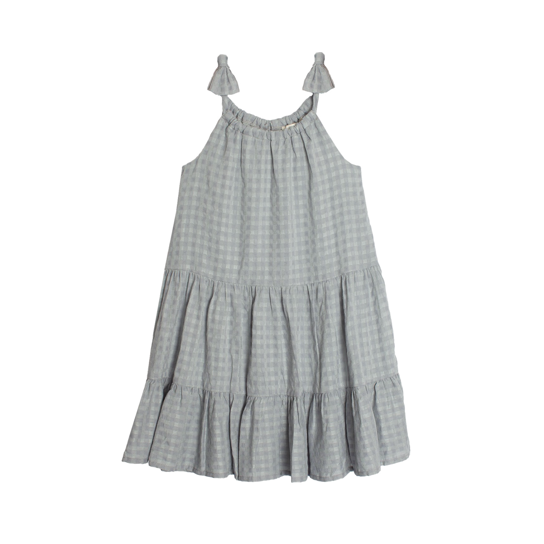 Mabel & Honey Blue Checkmate Dress-MABEL+HONEY-Little Giant Kidz