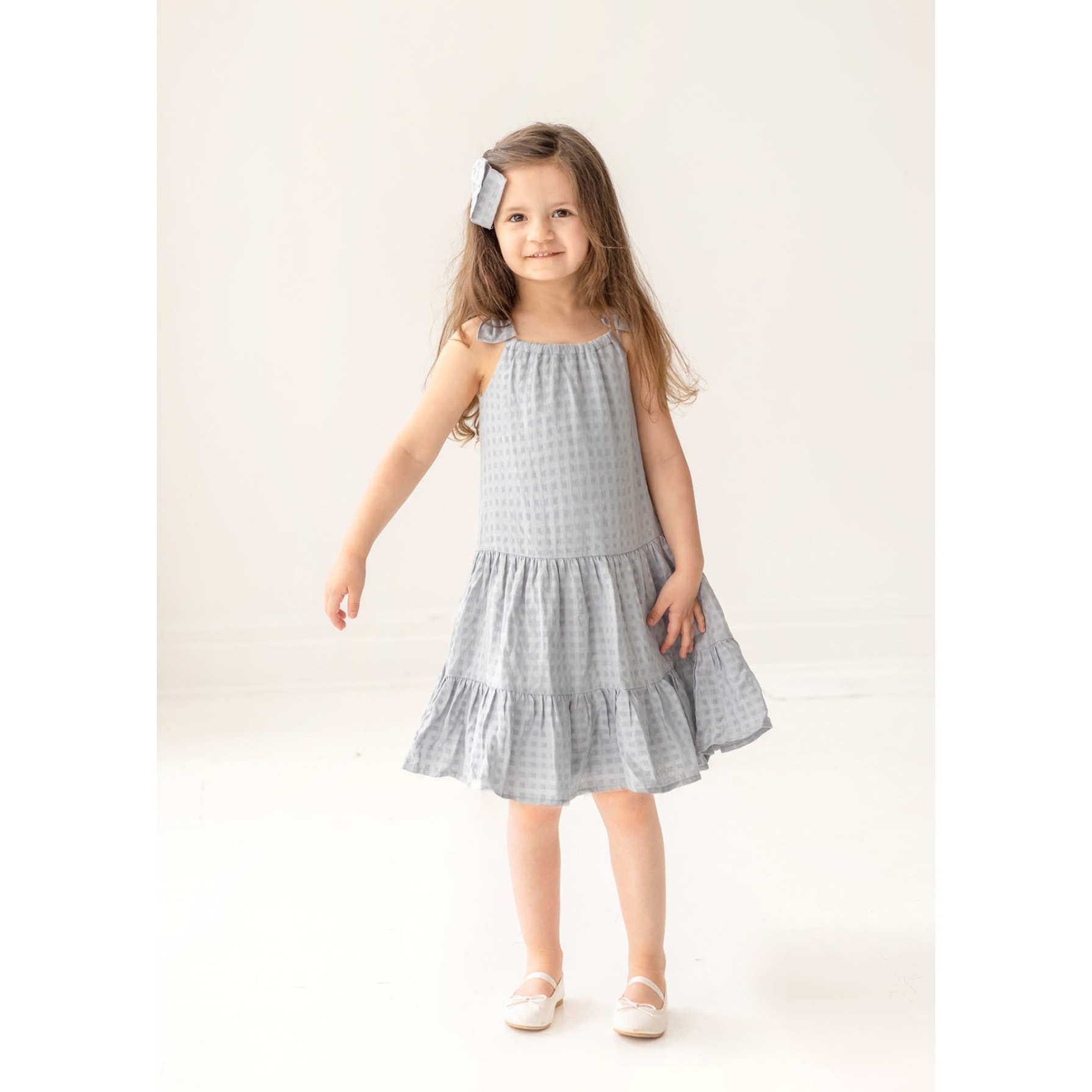 Mabel & Honey Blue Checkmate Dress-MABEL+HONEY-Little Giant Kidz
