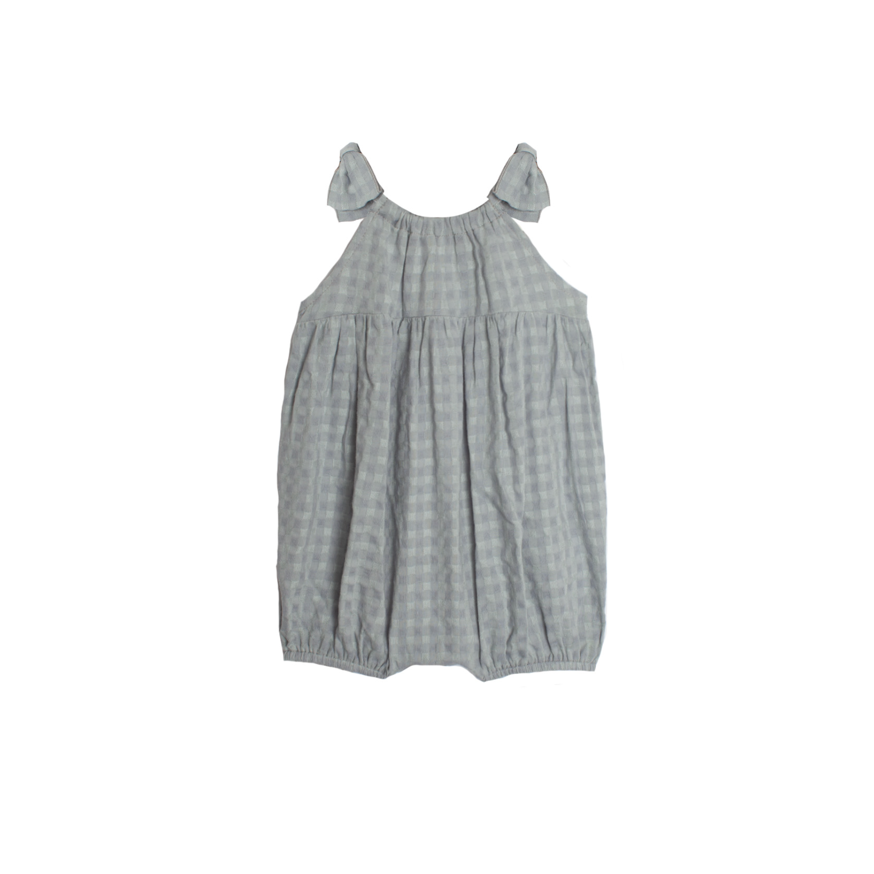 Mabel + Honey Blue Checkmate Romper-MABEL+HONEY-Little Giant Kidz