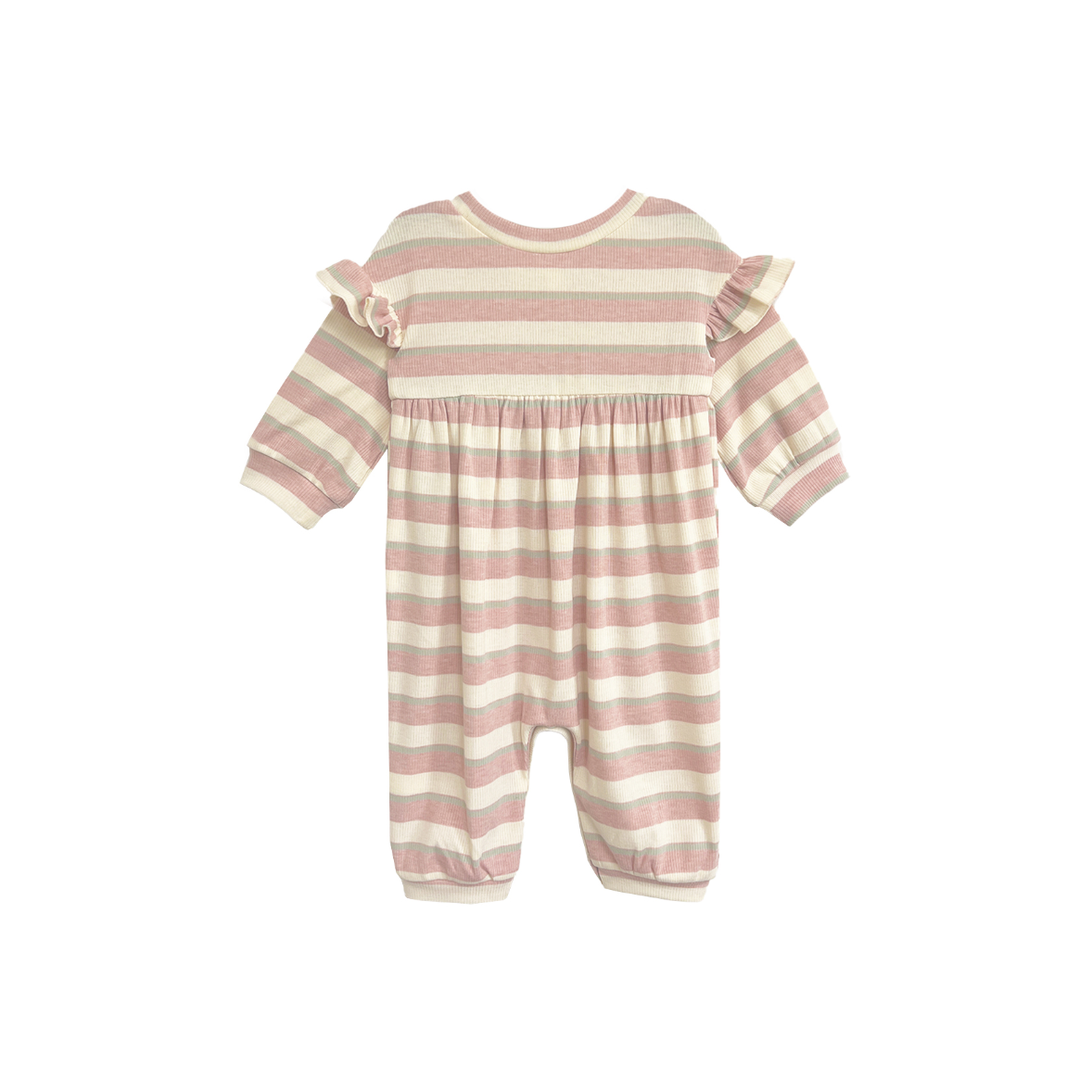 Mabel + Honey Candy Stripe Romper- Pink-MABEL+HONEY-Little Giant Kidz