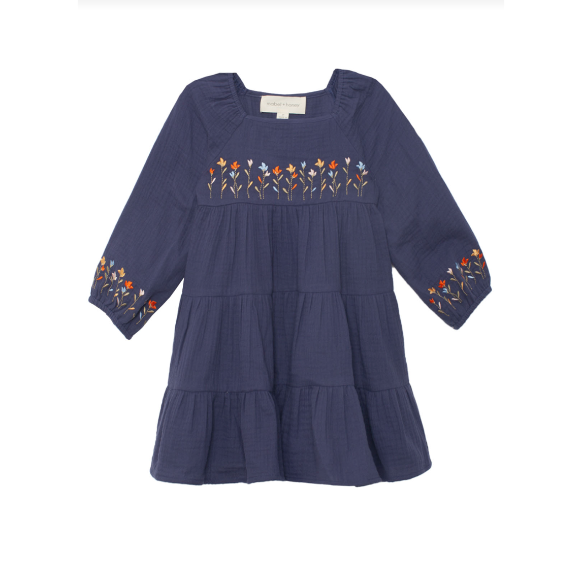 Mabel + Honey Clara Dress- Blue-MABEL+HONEY-Little Giant Kidz