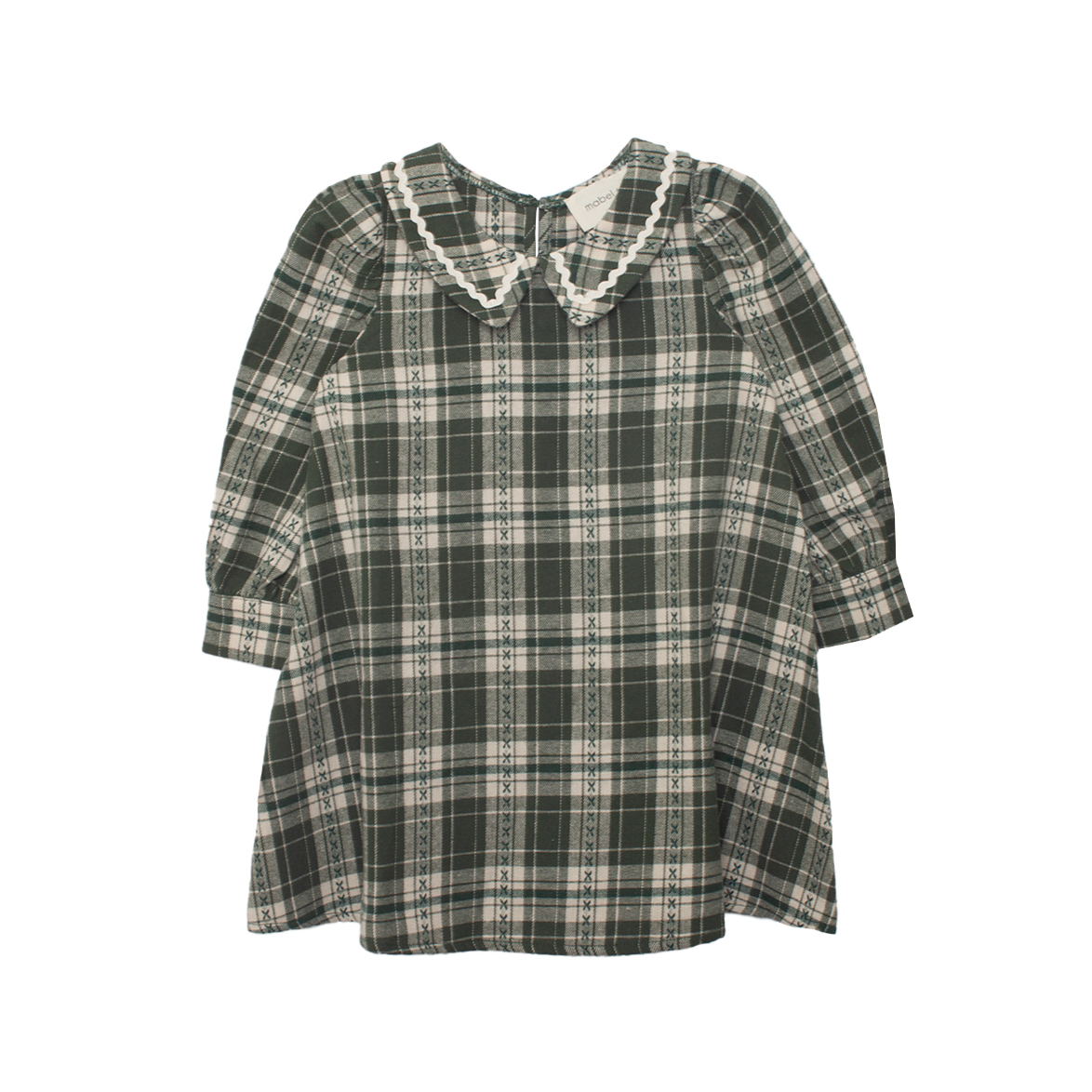 Mabel + Honey Plaid & Pine Dress-MABEL+HONEY-Little Giant Kidz