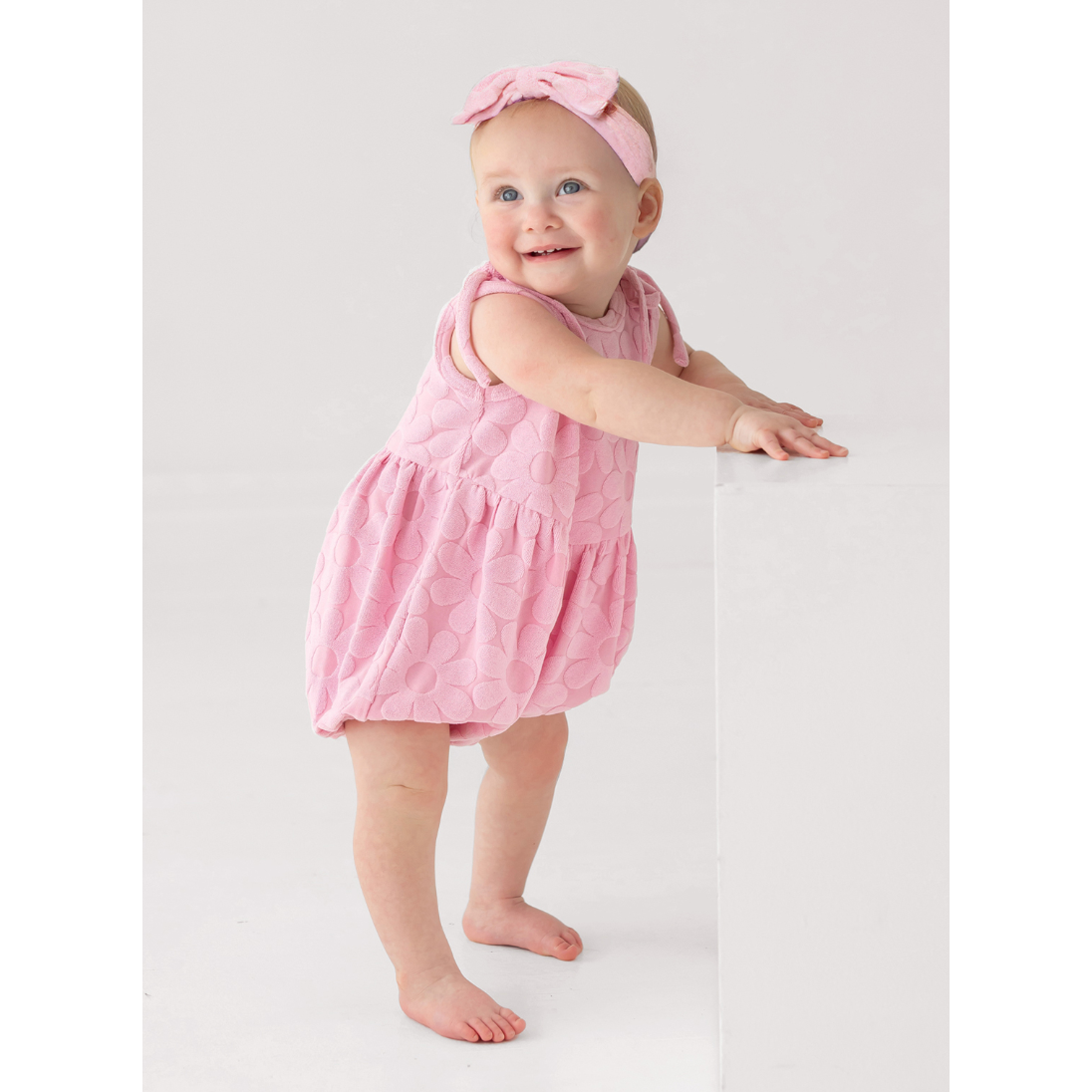 Mabel + Honey Tilly Romper- Pink-MABEL+HONEY-Little Giant Kidz