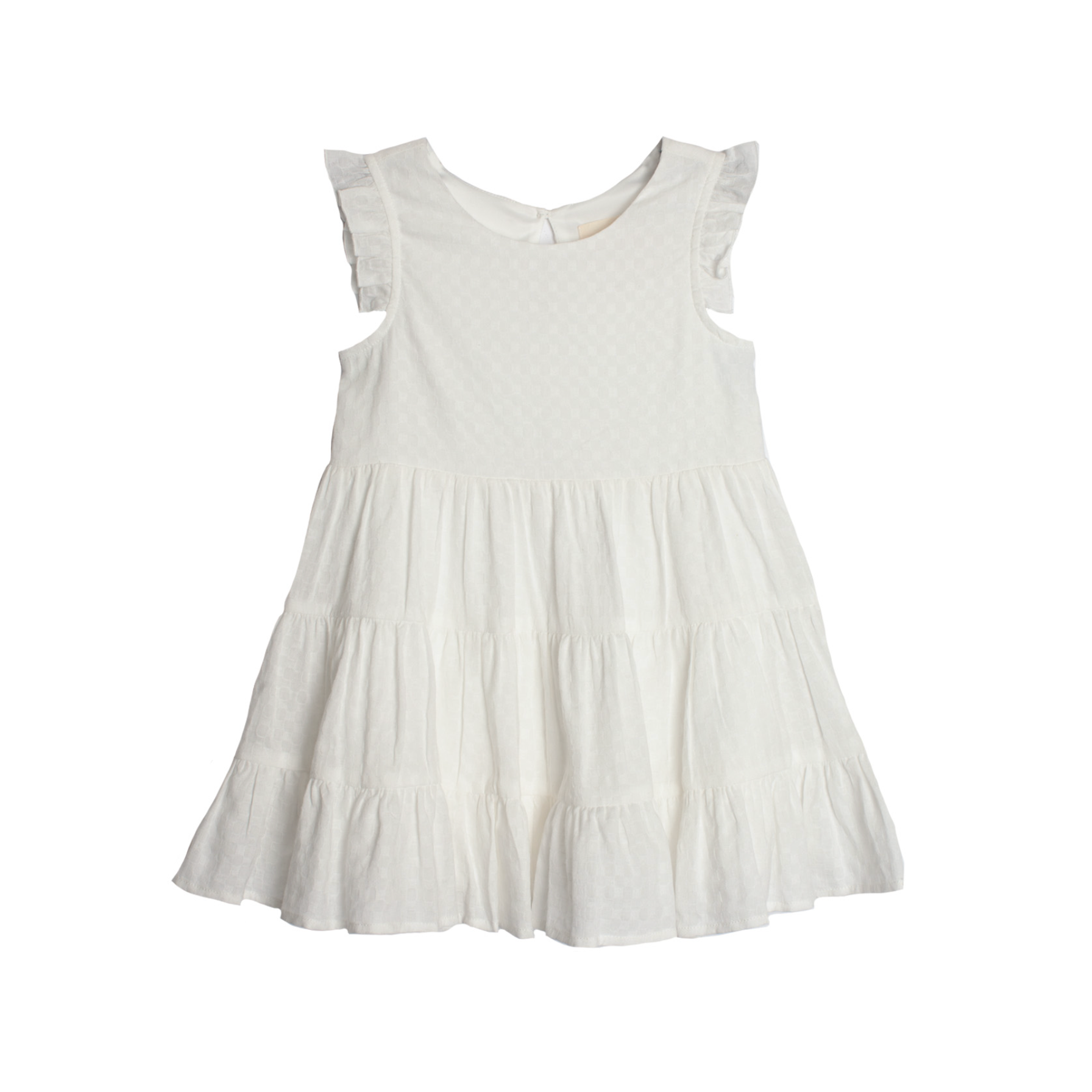 Mabel & Honey White Gingham Dreams Dress-MABEL+HONEY-Little Giant Kidz