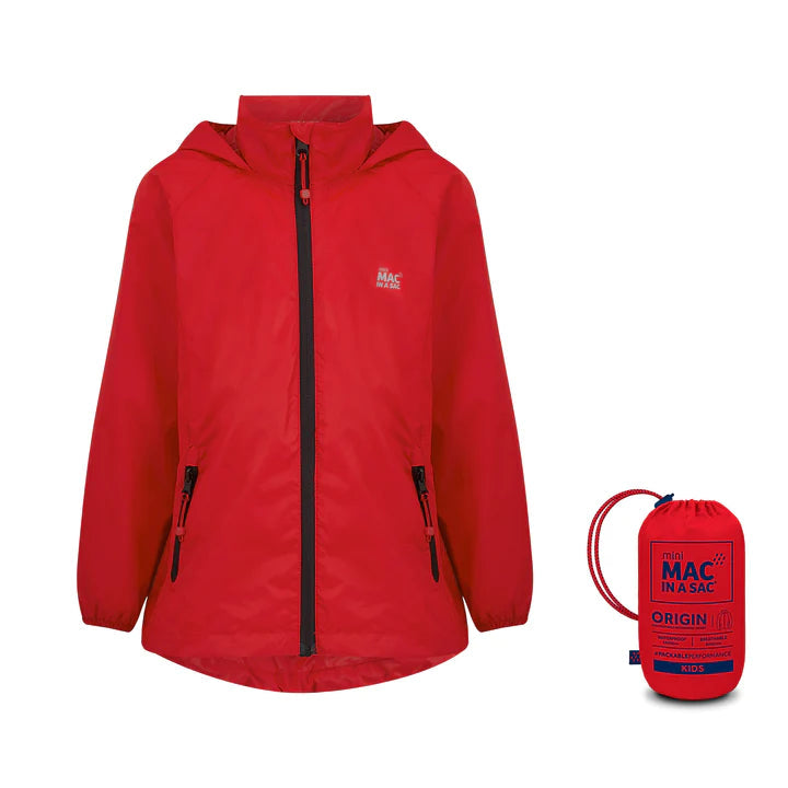 Mac in a Sac Origin Mini Packable Waterproof Jacket Red