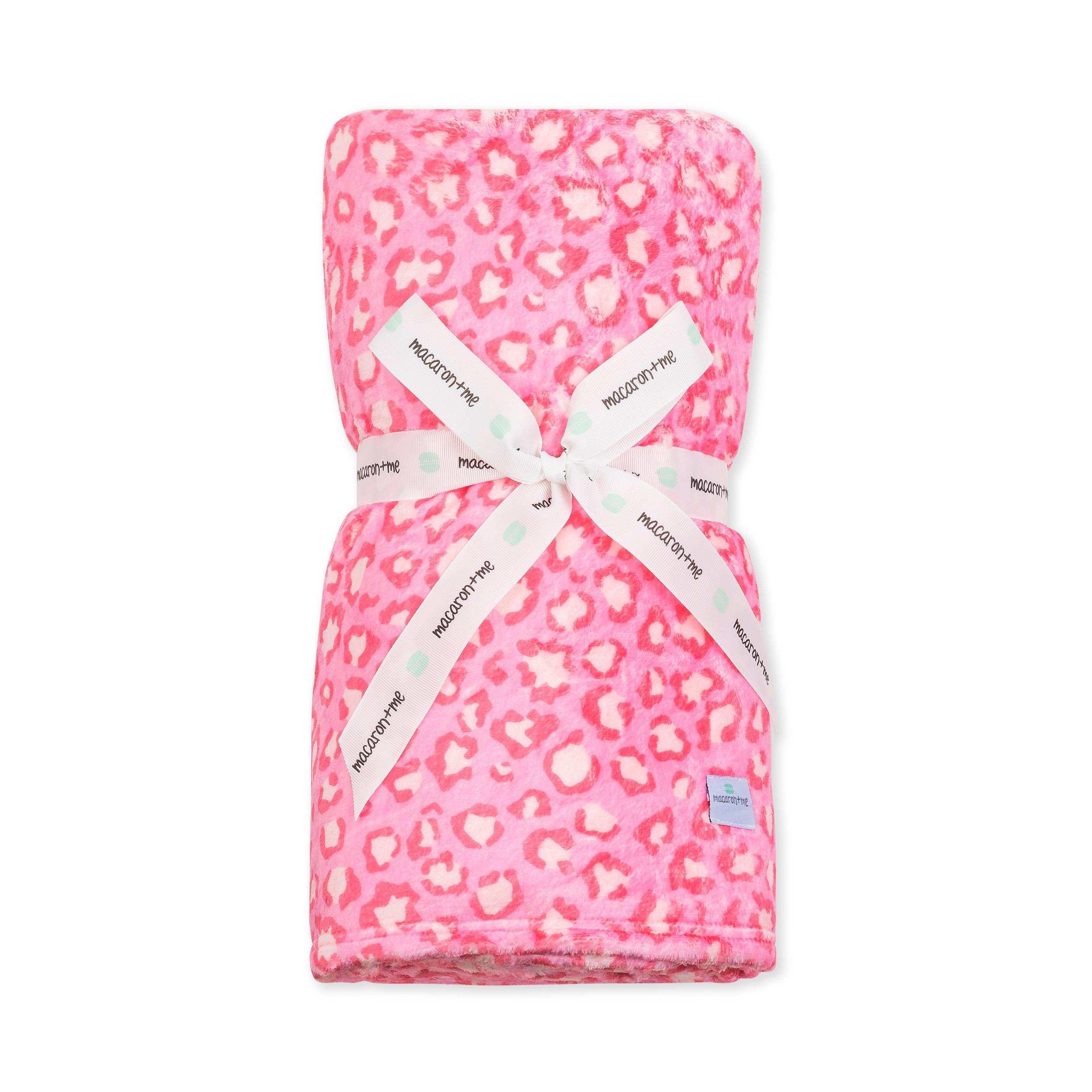 Macaron + Me - Plush Blanket-Pink Leopard-Macaron + Me-Little Giant Kidz