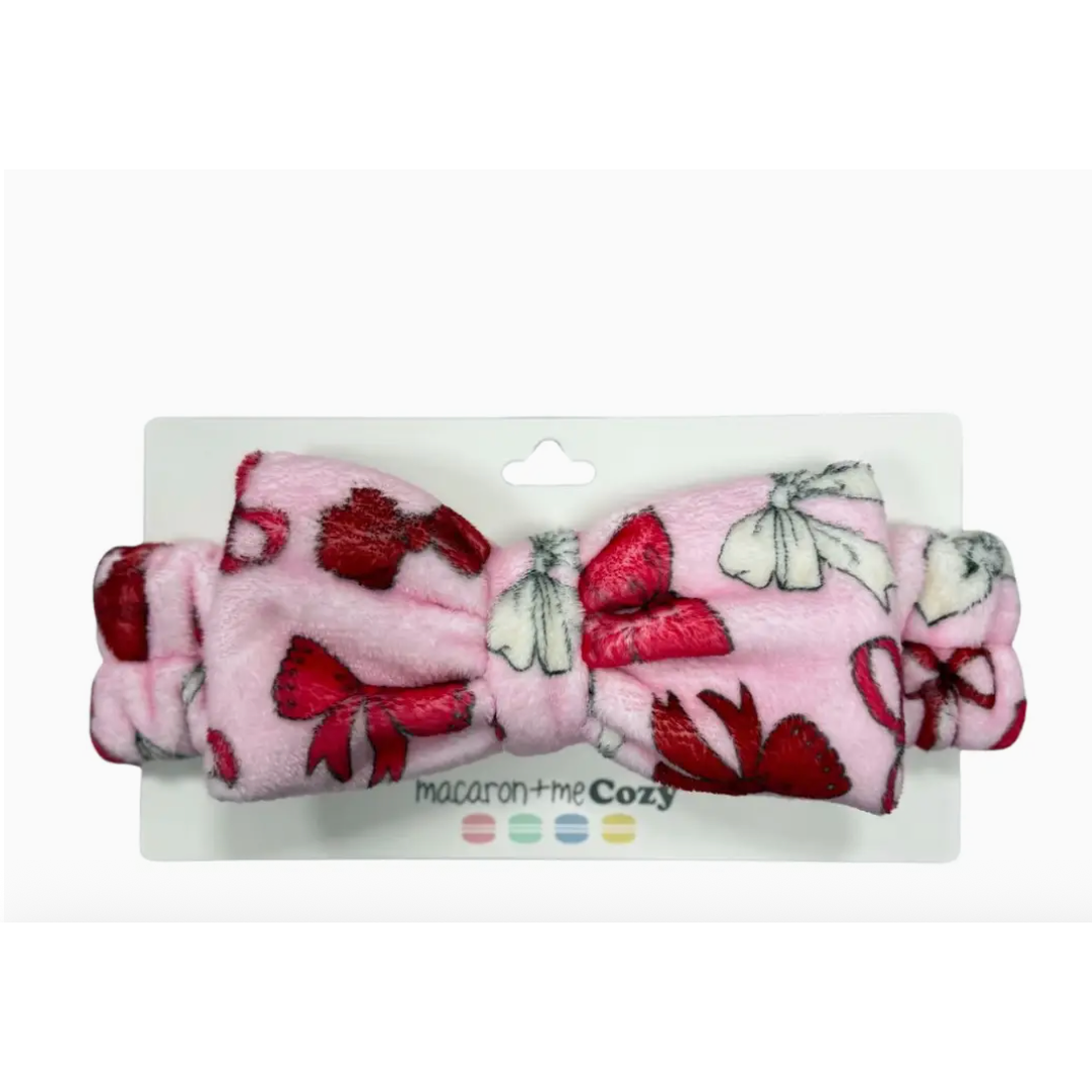 Macaron + Me - Plush Bow- Red Bows-Macaron + Me-Little Giant Kidz