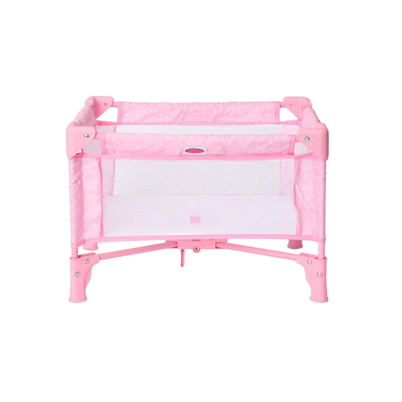 Madame Alexander 18" Pink Hearts Pack and Play-MADAME ALEXANDER-Little Giant Kidz