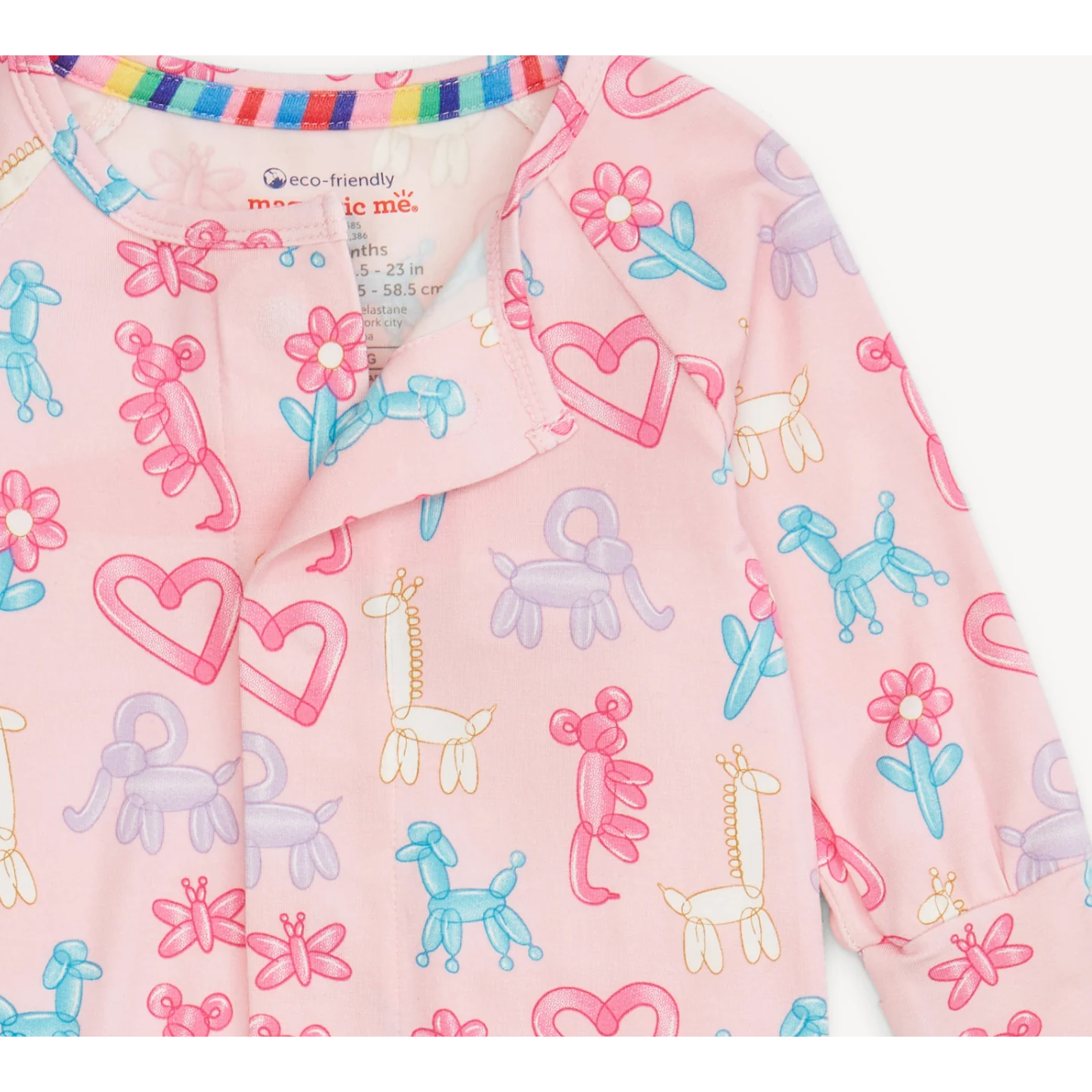 Magnetic Me Grow with Me Convertible Coverall- Pink Party Animals Glow in the Dark-MAGNETIC ME-Little Giant Kidz
