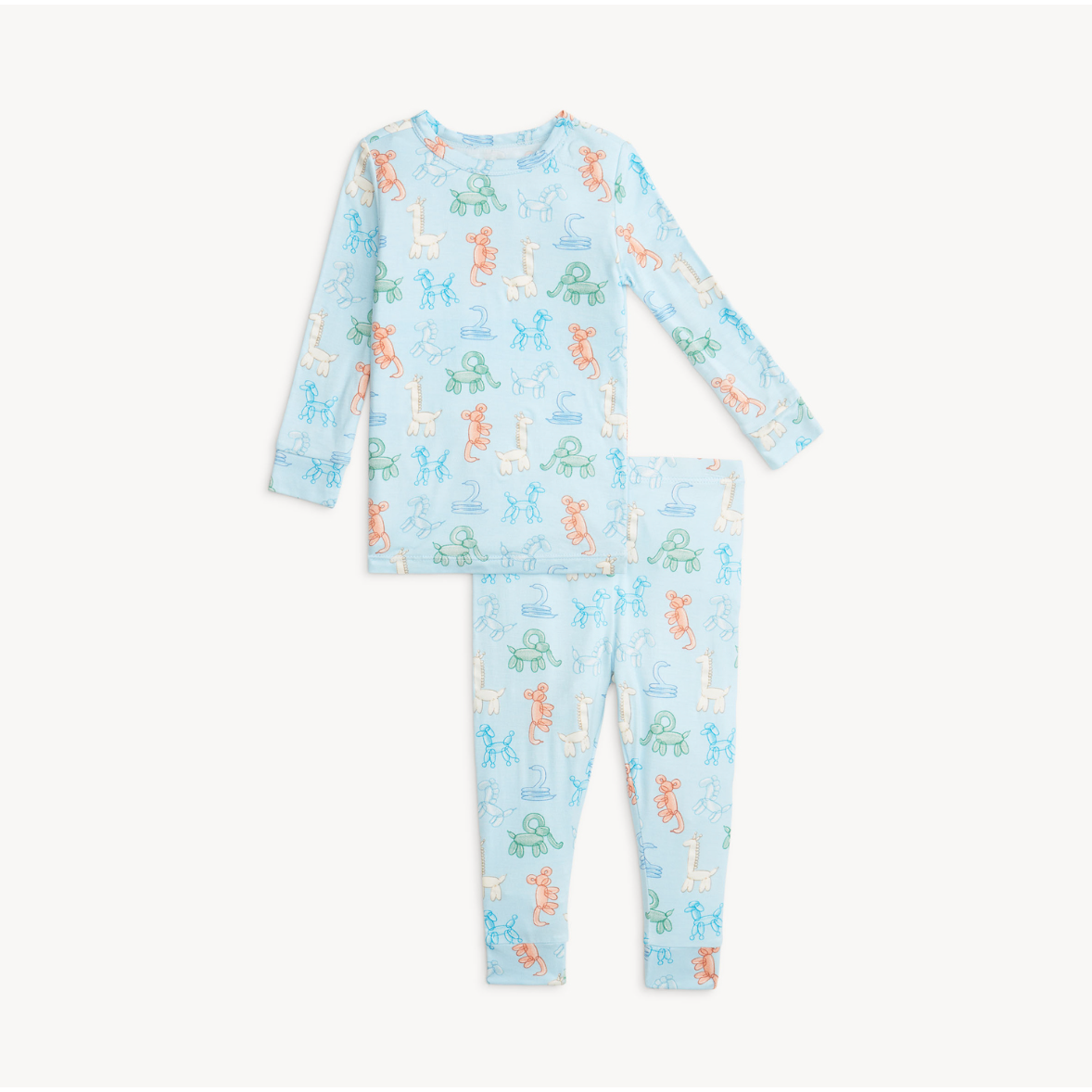 Magnetic Me: Long Sleeve Blue Party Animals Glow in the Dark PJ-MAGNETIC ME-Little Giant Kidz