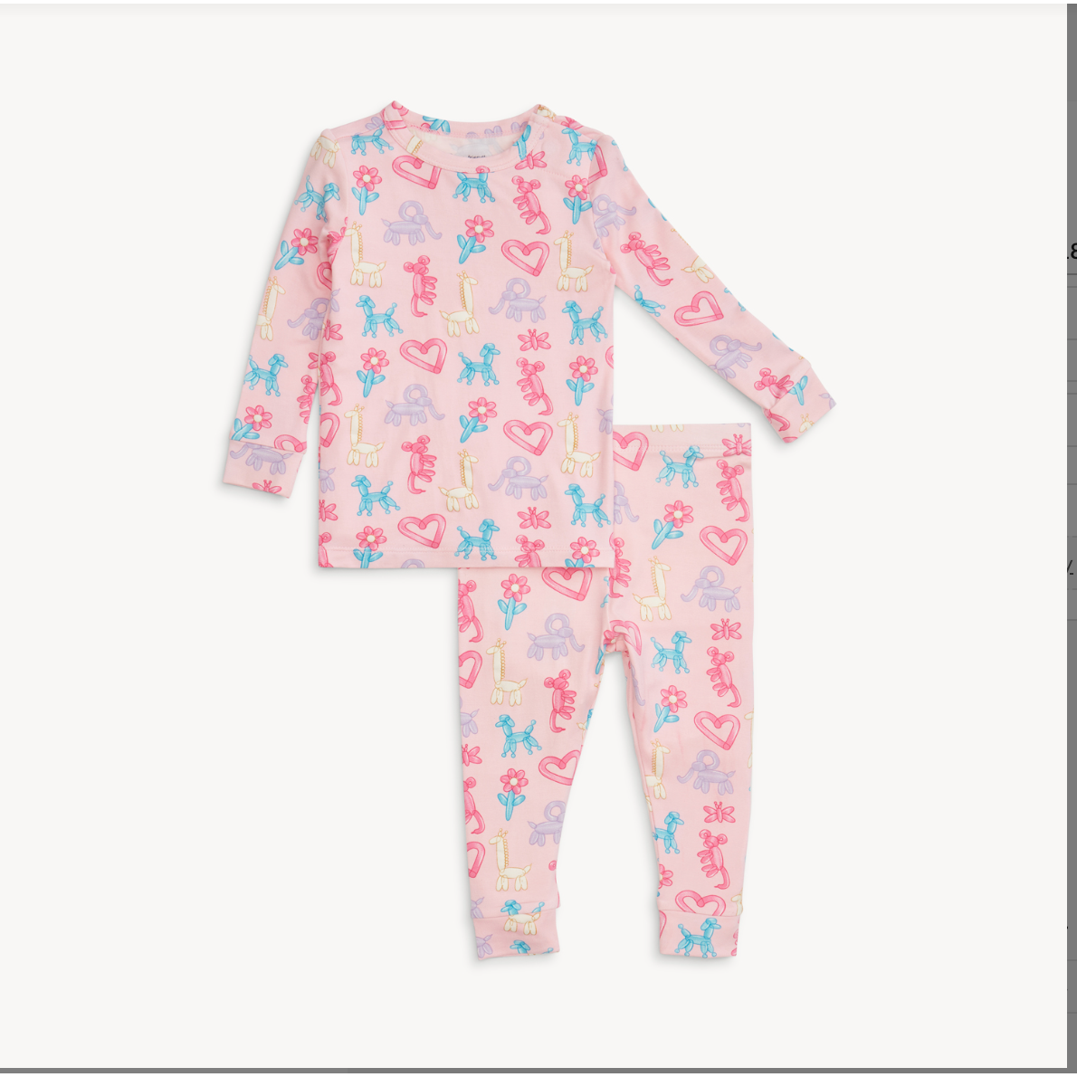 Magnetic Me: Long Sleeve Pink Party Animals Glow in the Dark PJ-MAGNETIC ME-Little Giant Kidz