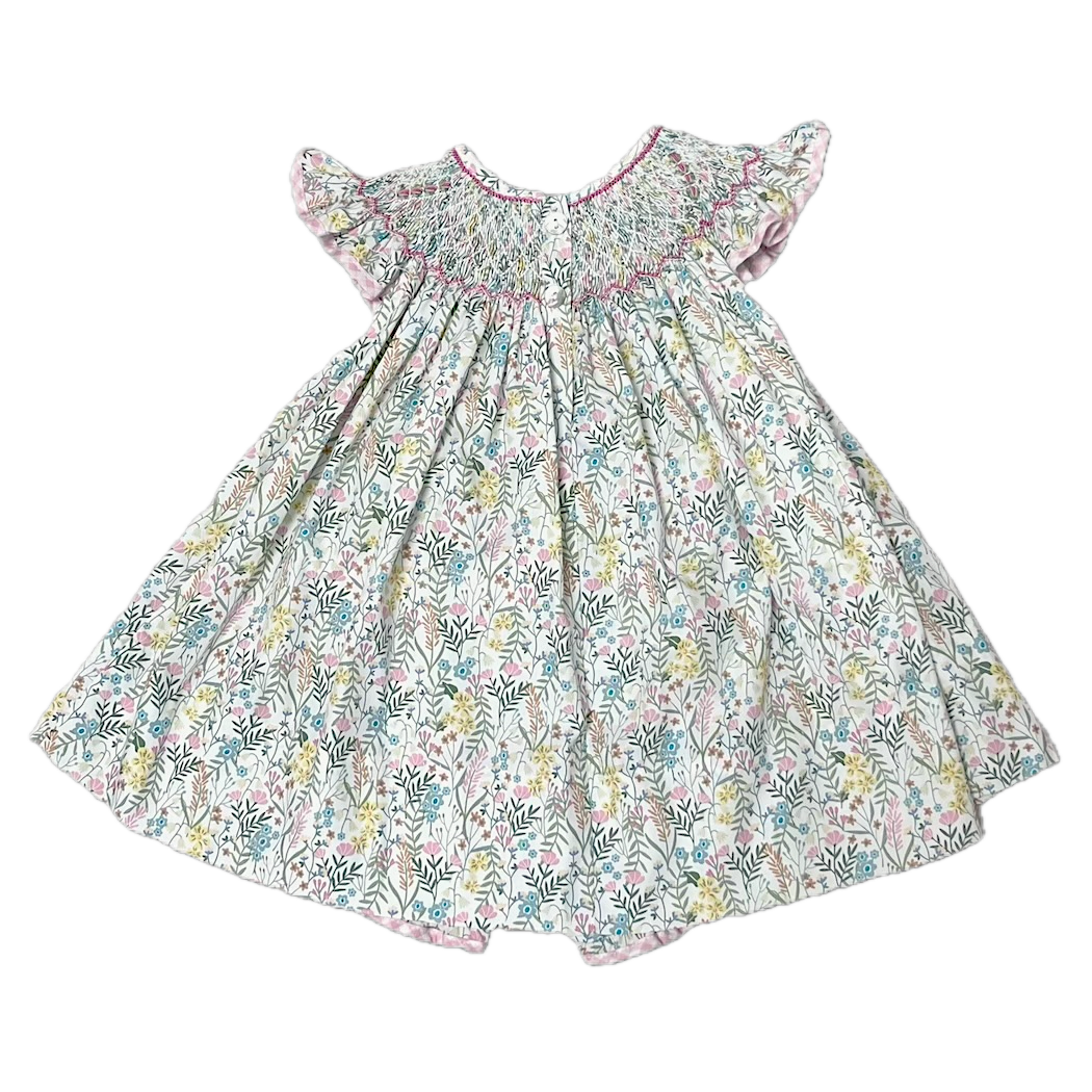 Marco & Lizzy Adrian Smocked Girls Bishop Dress-Marco & Lizzy-Little Giant Kidz