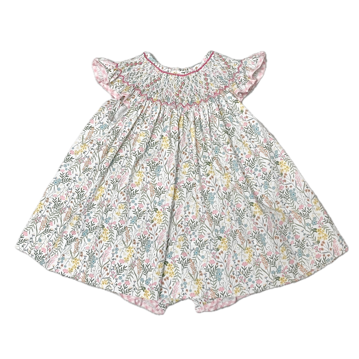 Marco & Lizzy Adrian Smocked Girls Bishop Dress-Marco & Lizzy-Little Giant Kidz