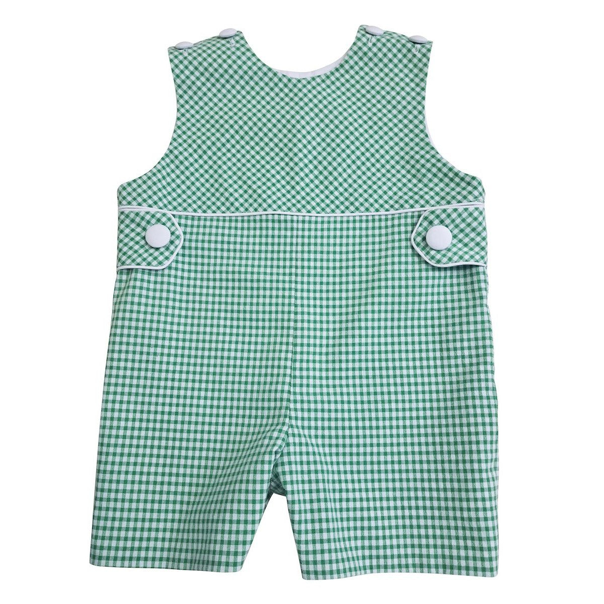 Marco & Lizzy Boy's Noah Green Checks Seersucker Boy's Overall-Marco & Lizzy-Little Giant Kidz