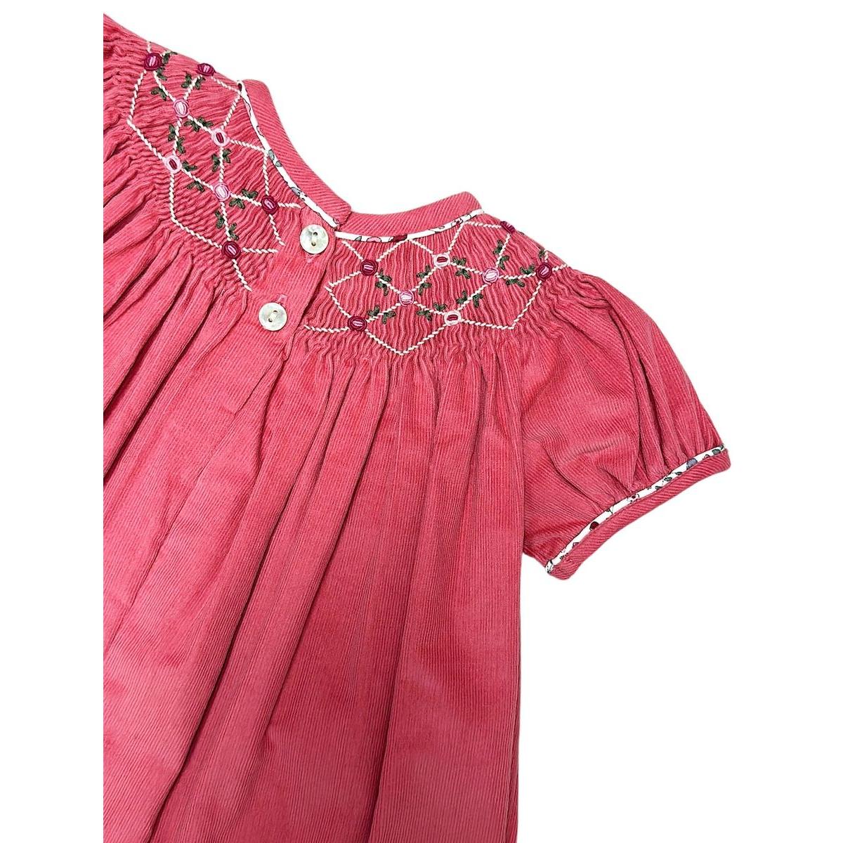 Marco & Lizzy Hand Smocked Corduroy Girls Bishop Isabella Collection-Marco & Lizzy-Little Giant Kidz