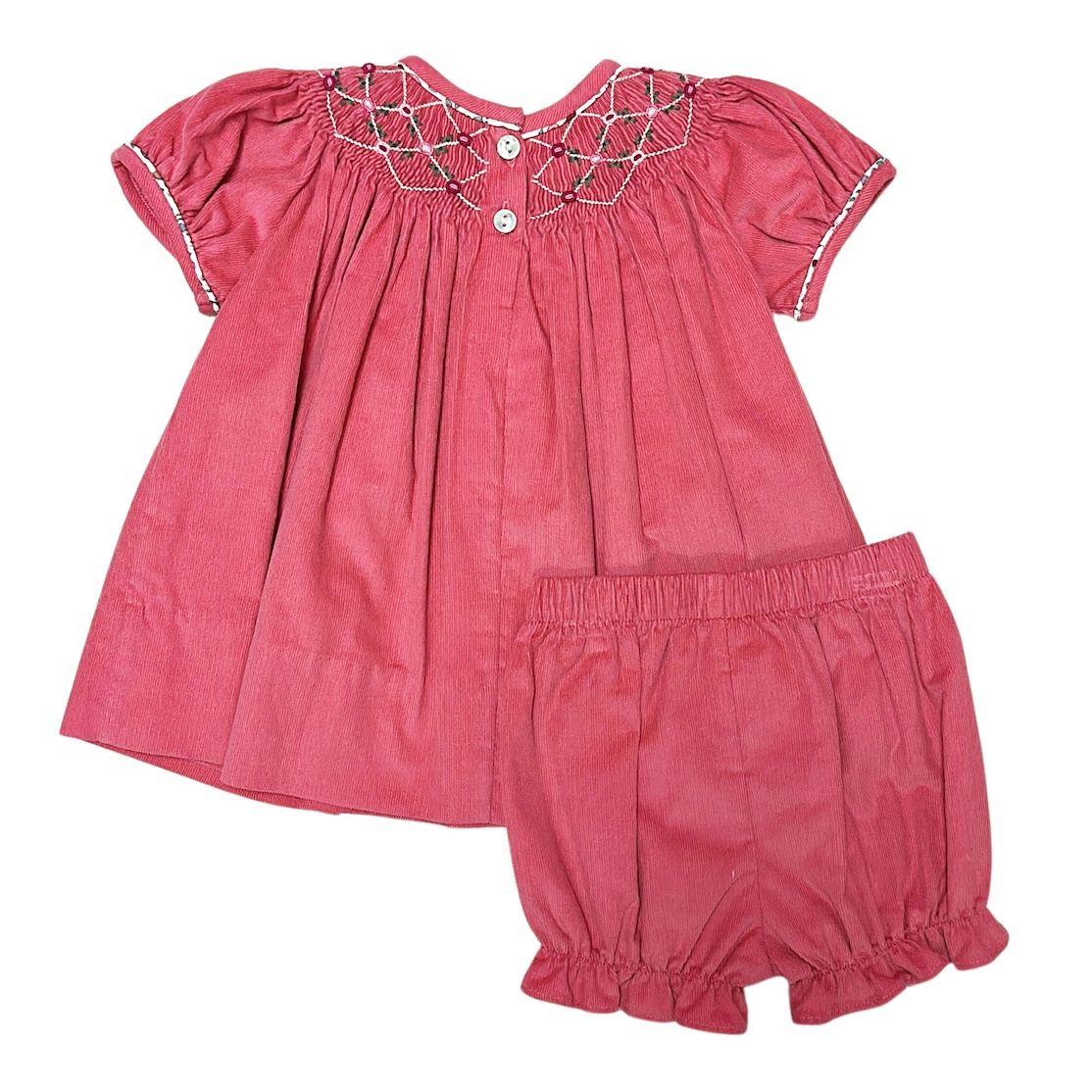 Marco & Lizzy Hand Smocked Corduroy Girls Bishop Isabella Collection-Marco & Lizzy-Little Giant Kidz