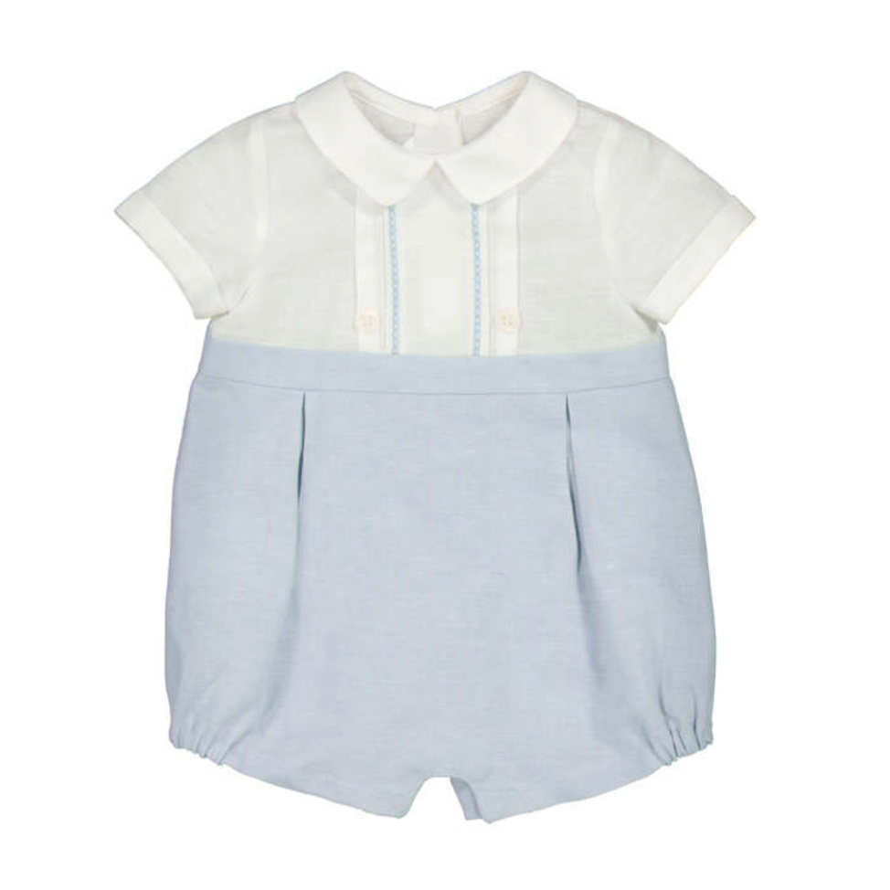 Mayoral Baby Ceremony Onesie- Blue-MAYORAL-Little Giant Kidz