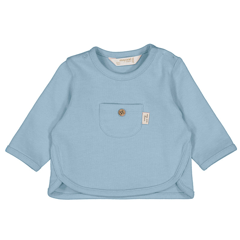 Mayoral Baby Long Sleeve Shirt- Blue Bell-MAYORAL-Little Giant Kidz