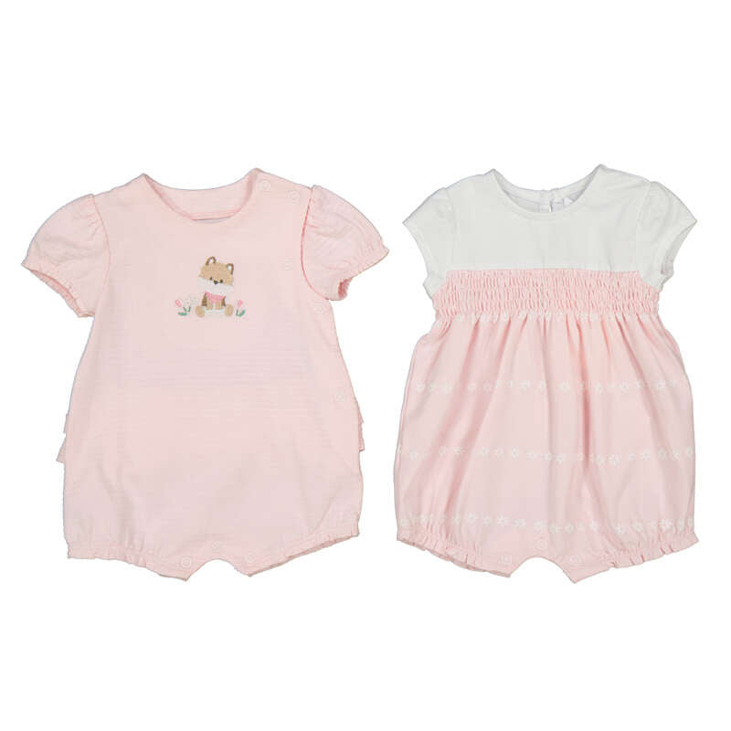 Mayoral Baby Romper Set- Baby Rose and White-MAYORAL-Little Giant Kidz
