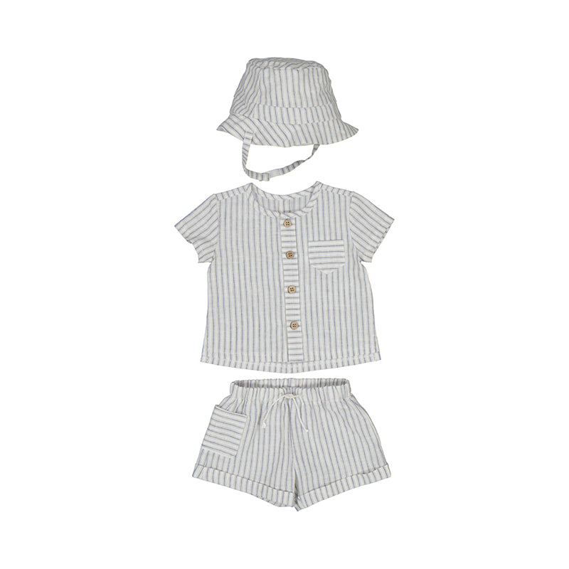 Mayoral Baby Shorts & Shirt with Hat Set-MAYORAL-Little Giant Kidz