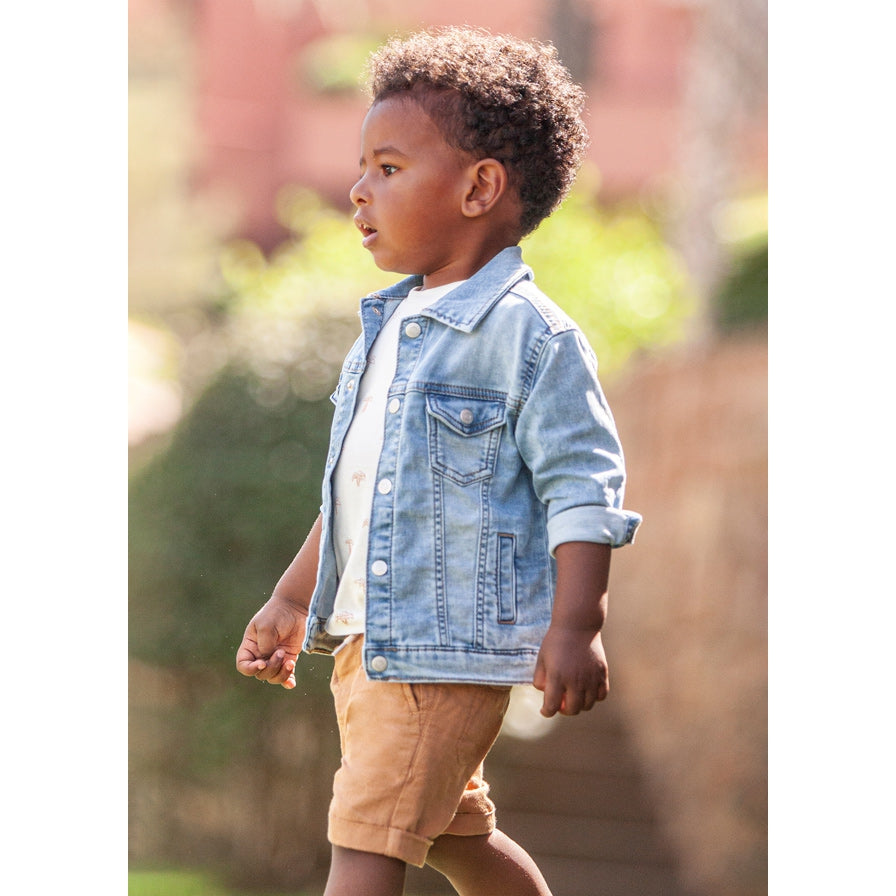 Mayoral Bermuda Shorts with Adjustable Waistband - Beige-MAYORAL-Little Giant Kidz