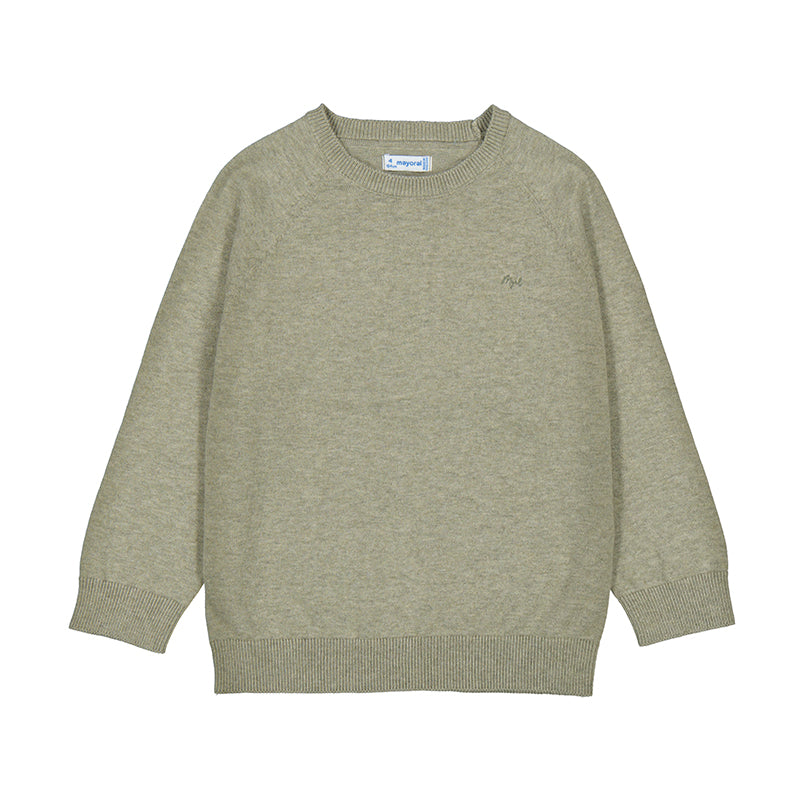 Mayoral Boy Basic Cotton Jumper- Pistachio-MAYORAL-Little Giant Kidz