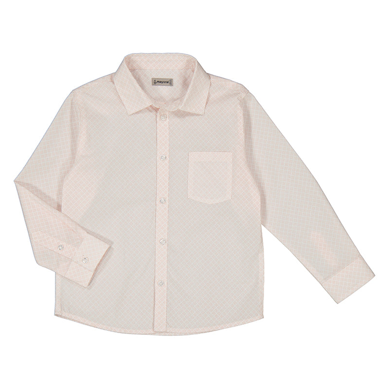 Mayoral Boy Long Sleeve Shirt-Guava-MAYORAL-Little Giant Kidz