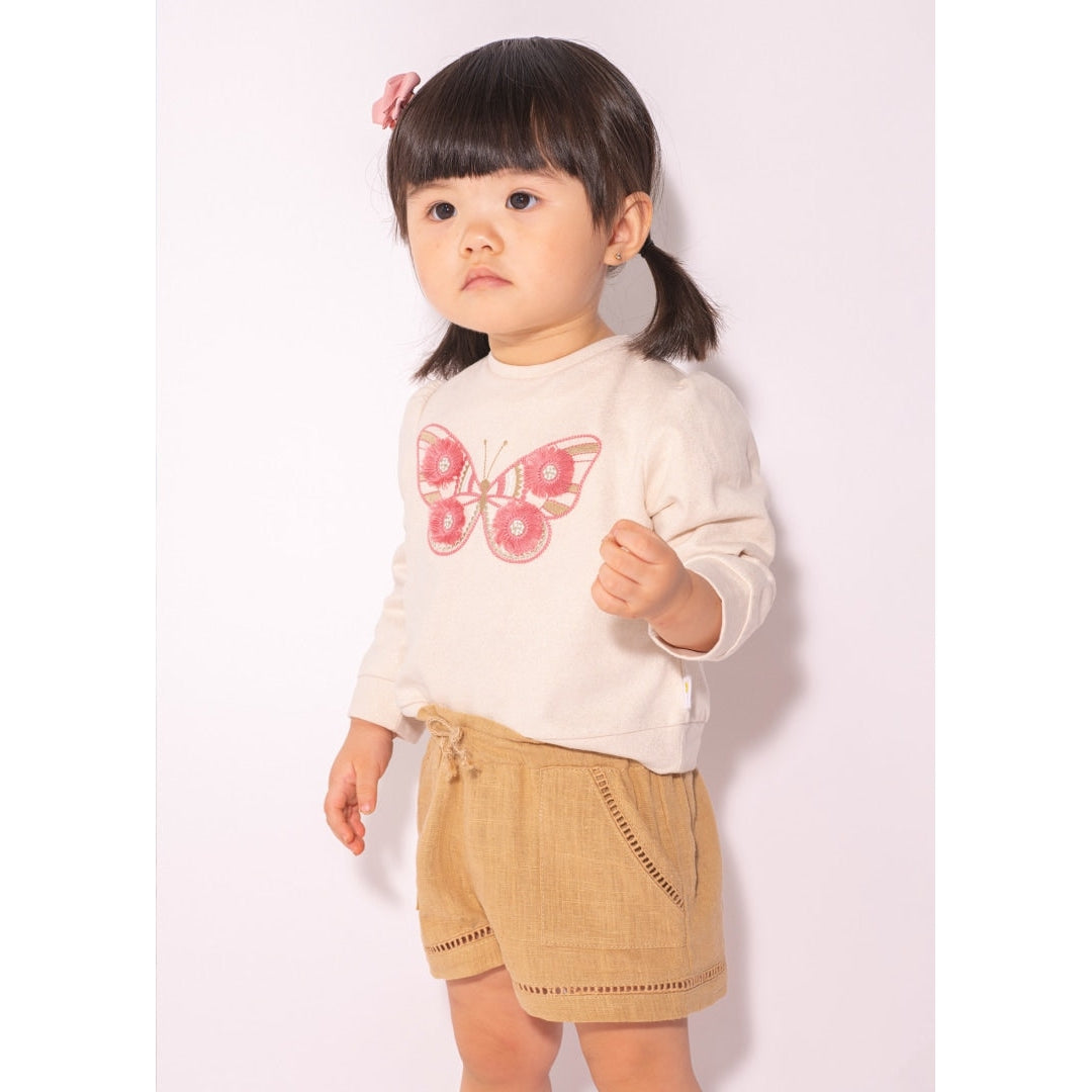 Mayoral Caramel Linen Shorts-MAYORAL-Little Giant Kidz